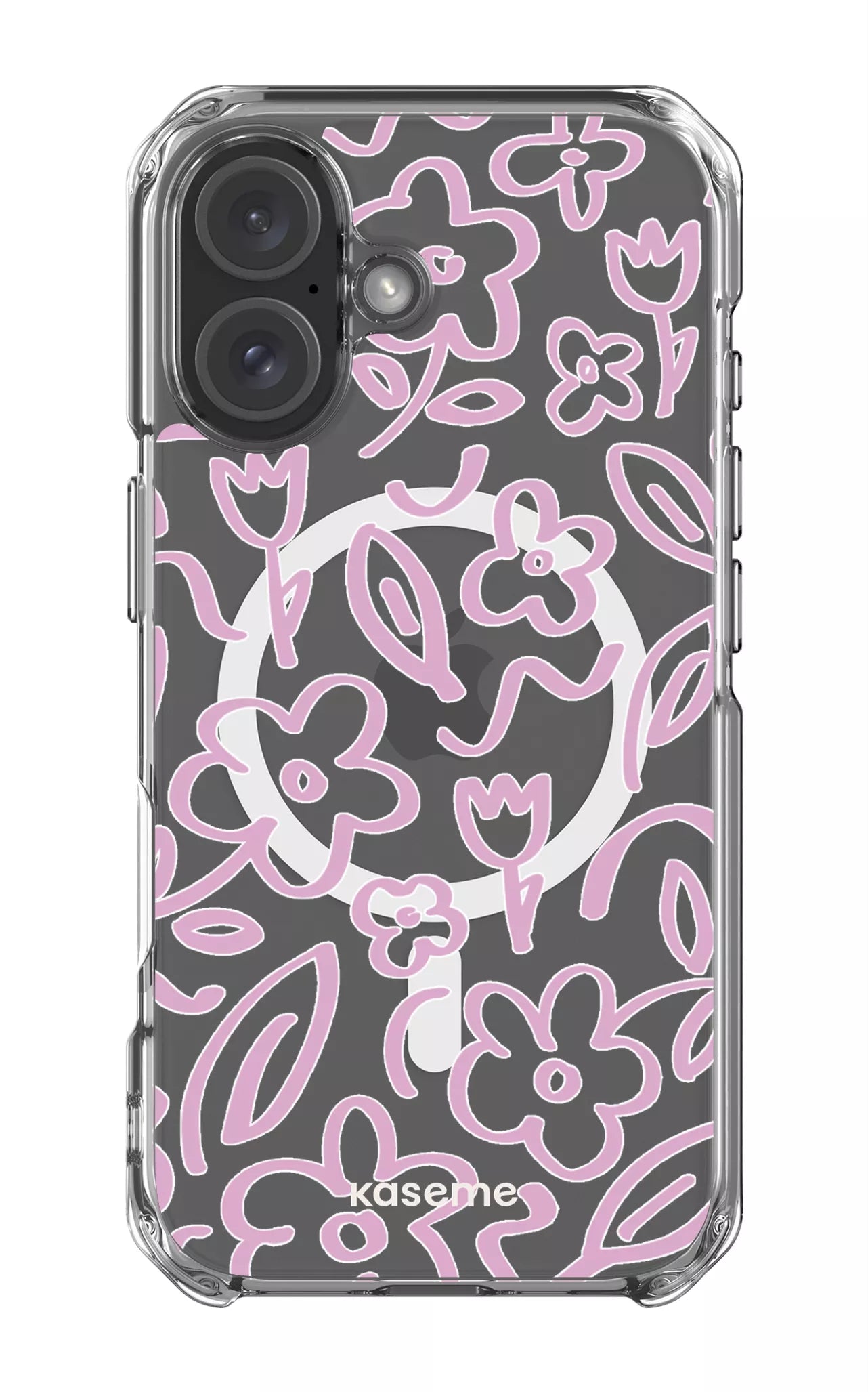 iPhone 16 Clear Case Magsafe Brooklyn pink Clear Case -