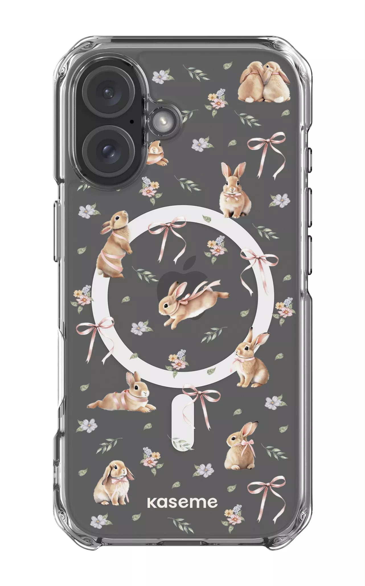 iPhone 16 Clear Case Magsafe Bunny Bloom Clear Case -