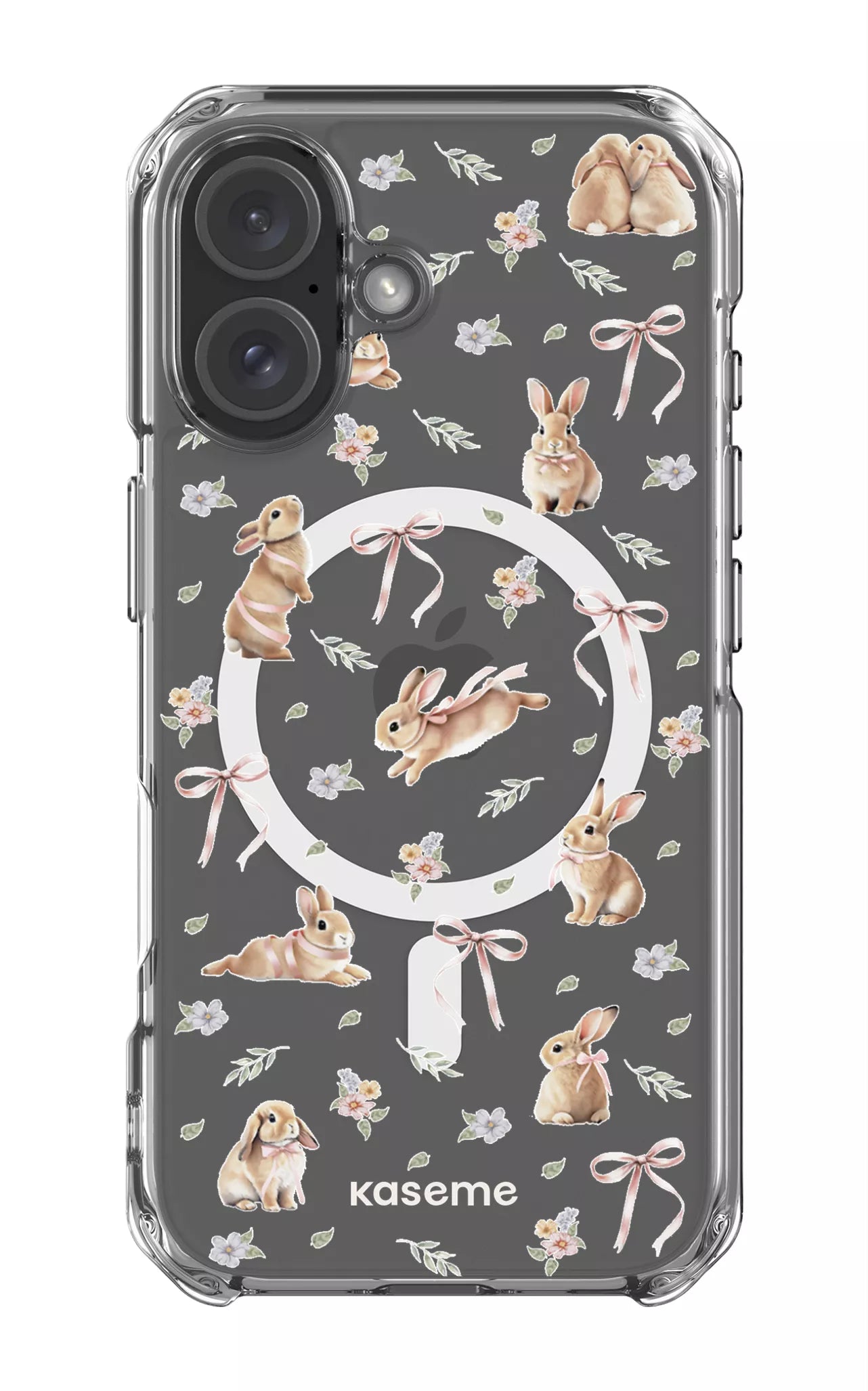 iPhone 16 Clear Case Magsafe Bunny Bloom Clear Case -