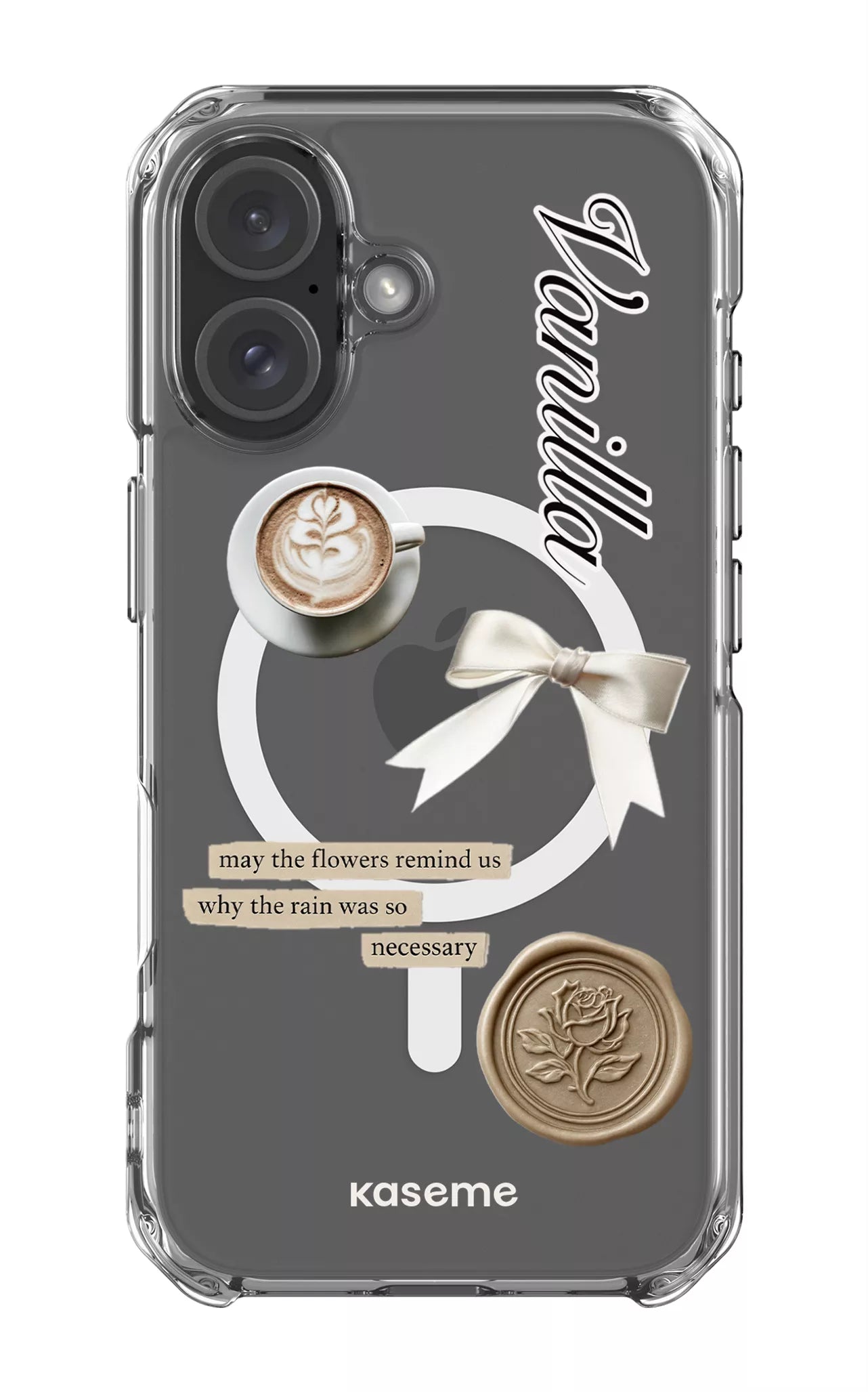 iPhone 16 Clear Case Magsafe Cashmere Clear Case -