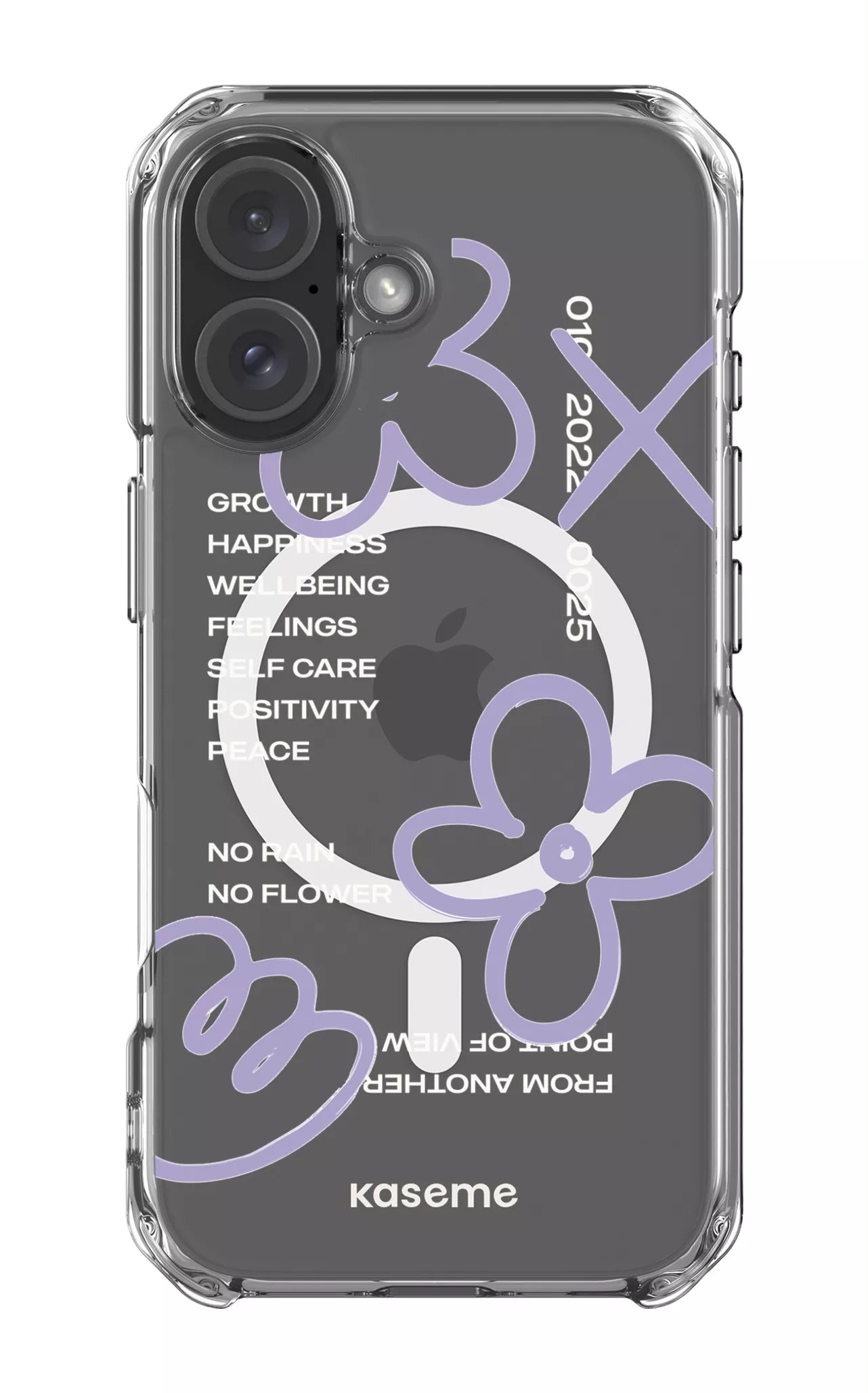 iPhone 16 Clear Case Magsafe Feelings purple Clear Case -