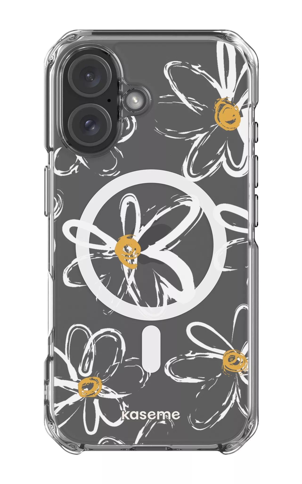 iPhone 16 Clear Case Magsafe Give me flowers Clear Case -