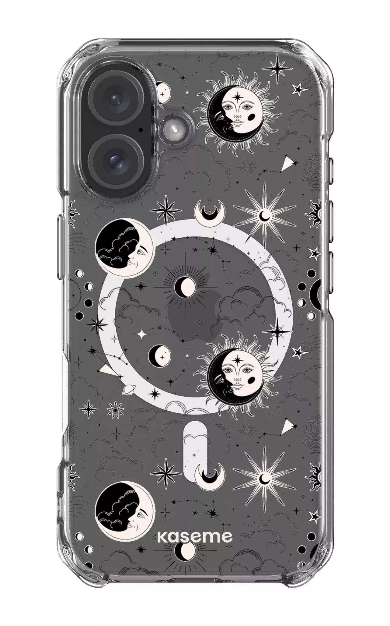 iPhone 16 Clear Case Magsafe Milky Way Black Clear Case -