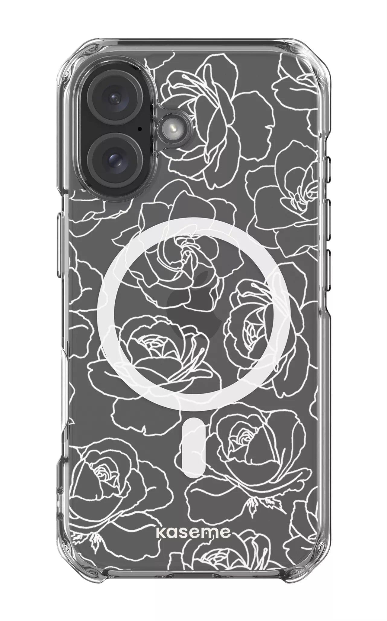 iPhone 16 Clear Case Magsafe Polar Flowers Clear Case -