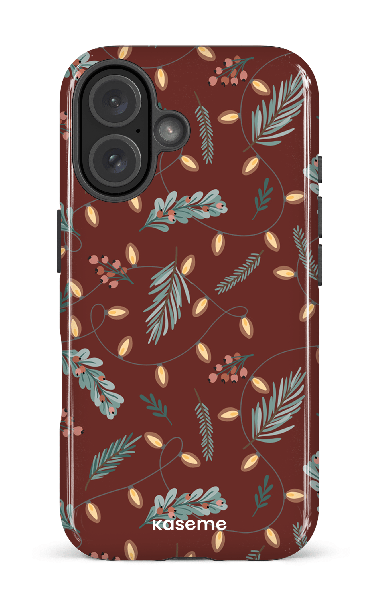 iPhone 16 Impact Case Cozy winter night red -
