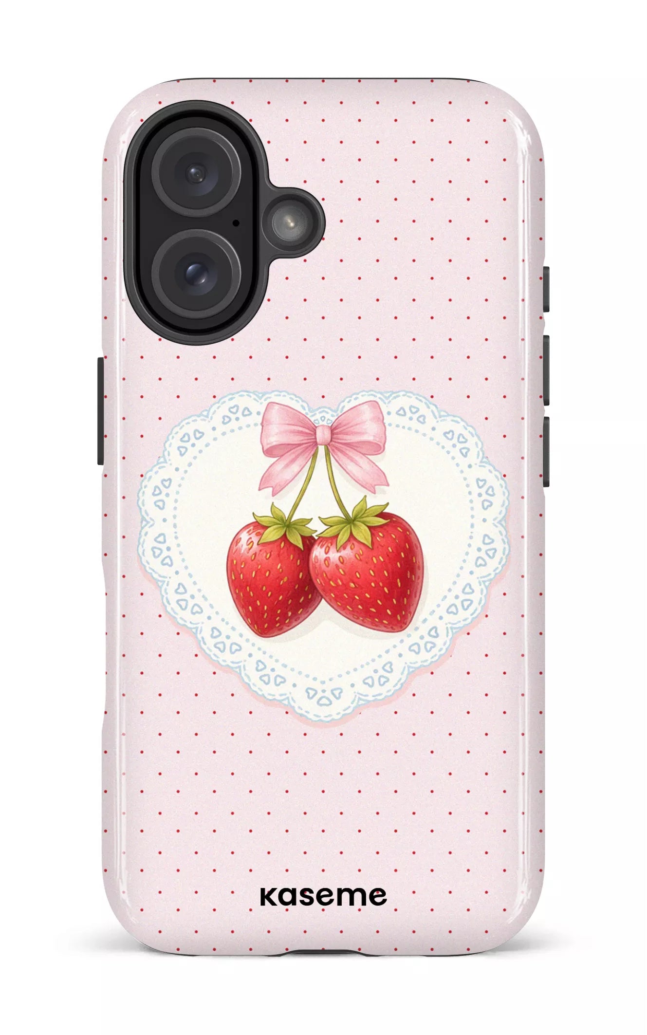 iPhone 16 Impact Case Fresa Lace Pink -