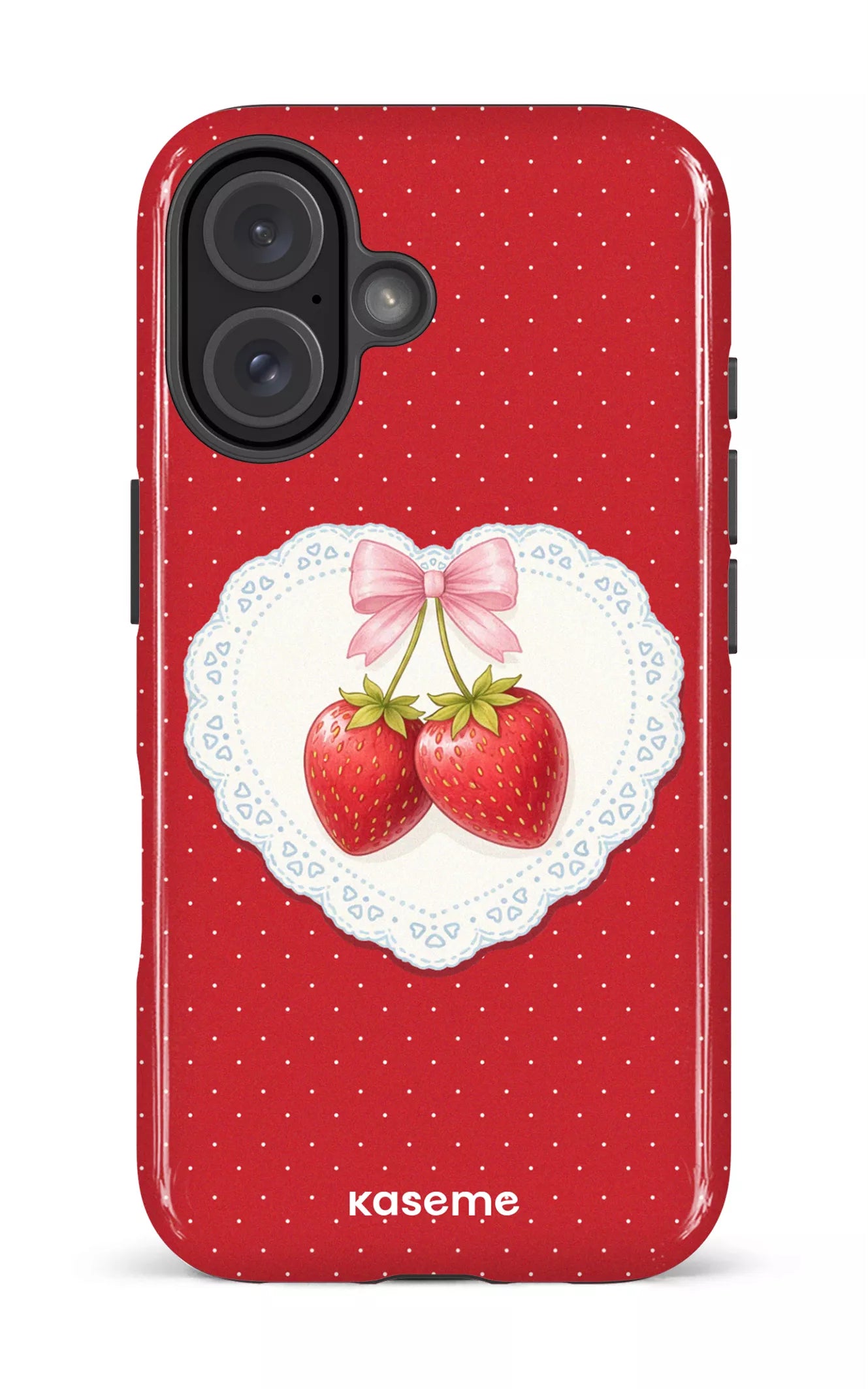 iPhone 16 Impact Case Fresa Lace Red -