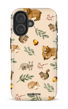 iPhone 16 Impact Case Furry Forest Beige -