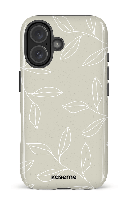 iPhone 16 Impact Case Gloomy Beige and White -