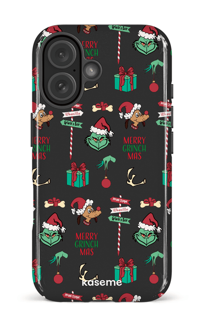 iPhone 16 Impact Case Grinchmas black -