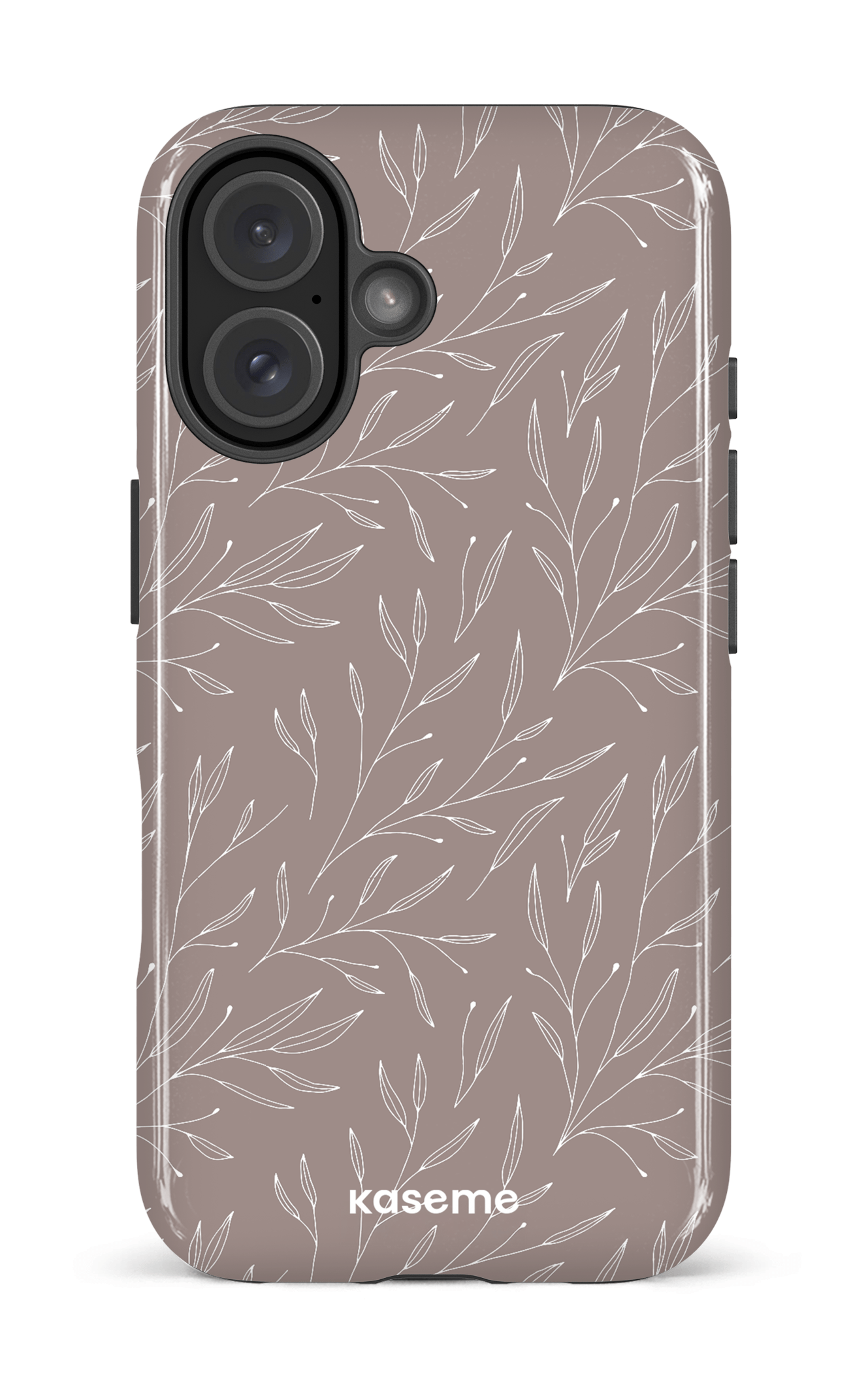 iPhone 16 Impact Case Hibiscus Grey -