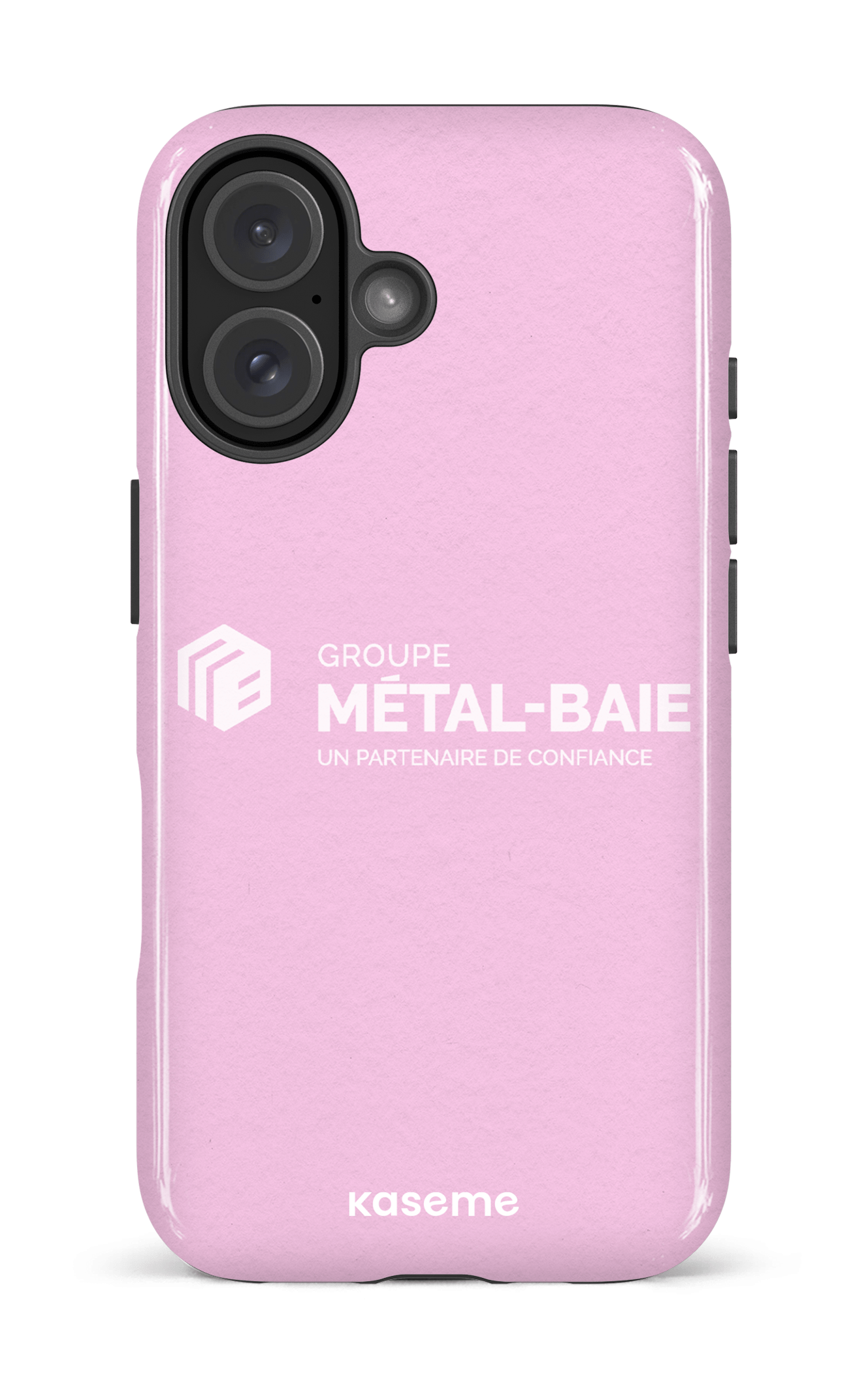 iPhone 16 Impact Case Métal-Baie Rose -