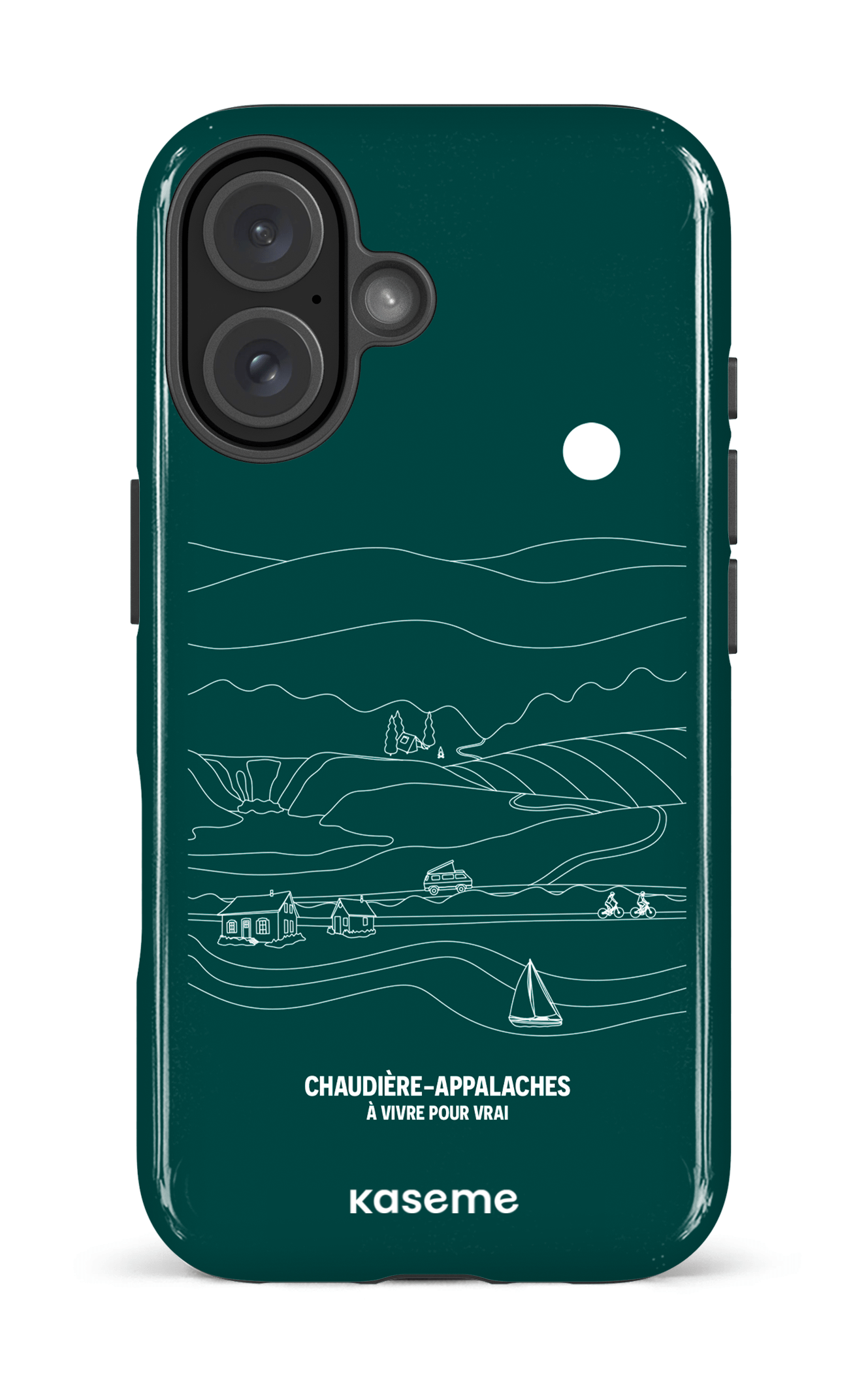 iPhone 16 Impact Case Paysage Line Art par TCA -
