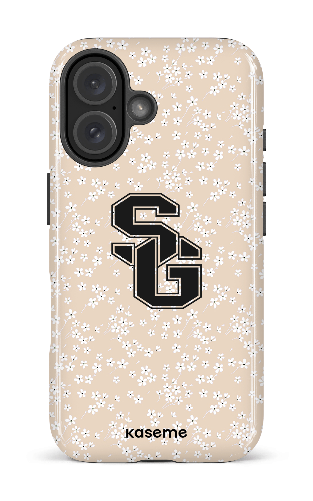 iPhone 16 Impact Case Posy Beige x Dragons -