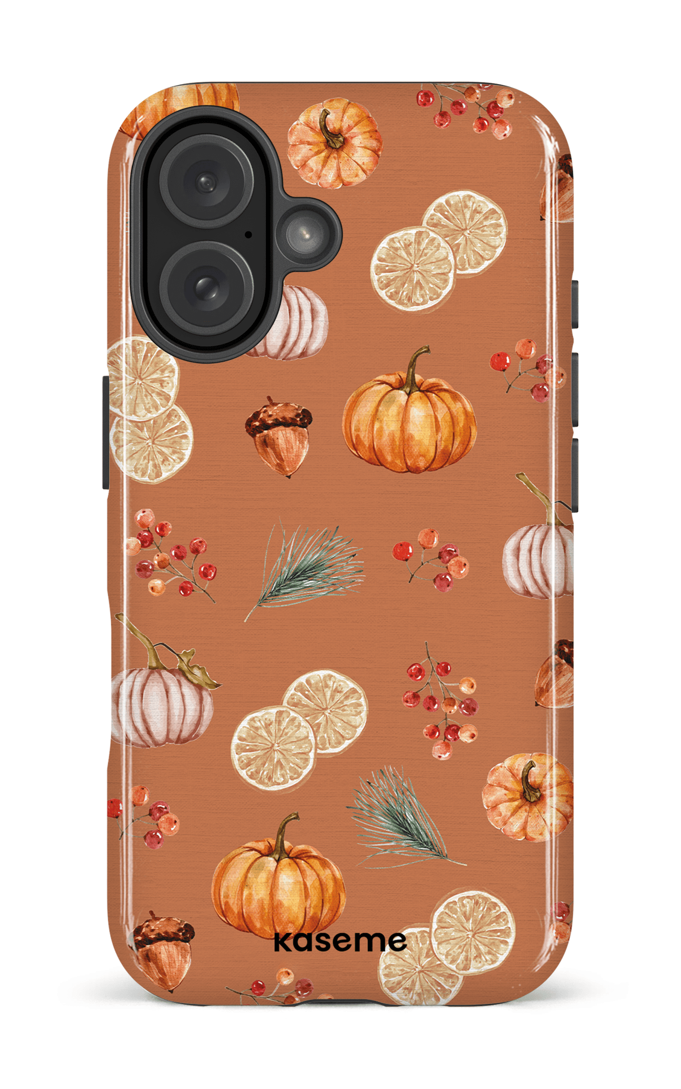 iPhone 16 Impact Case Pumpkin Garden Orange -
