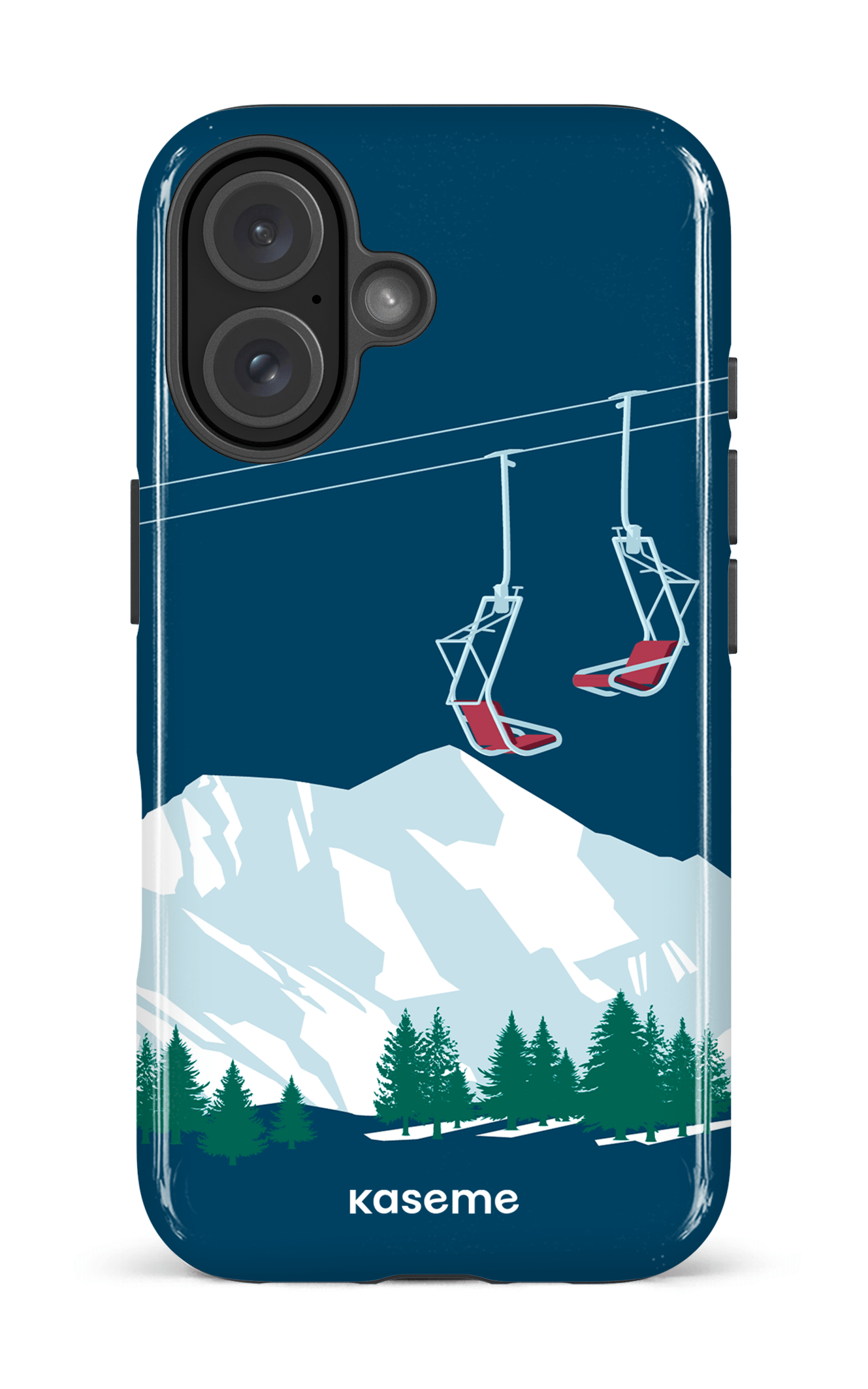 iPhone 16 Impact Case Ski Lift Blue -