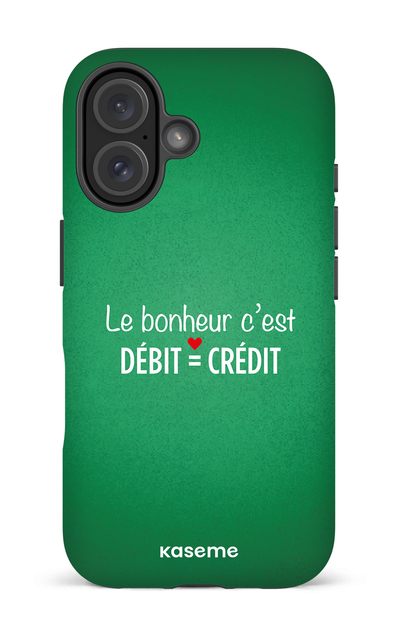 iPhone 16 Impact (Matte) Le bonheur c'est débit = crédit (vert) -