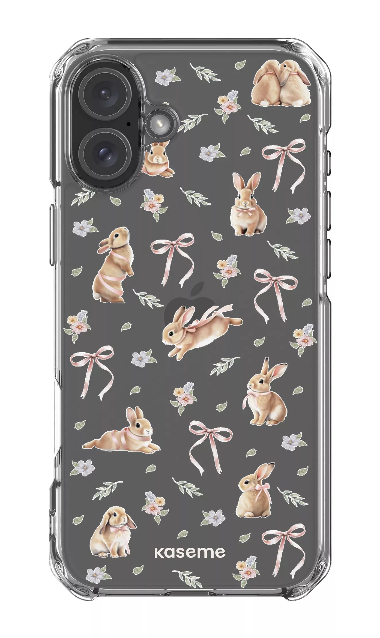 iPhone 16 Plus Clear Case Bunny Bloom Clear Case -