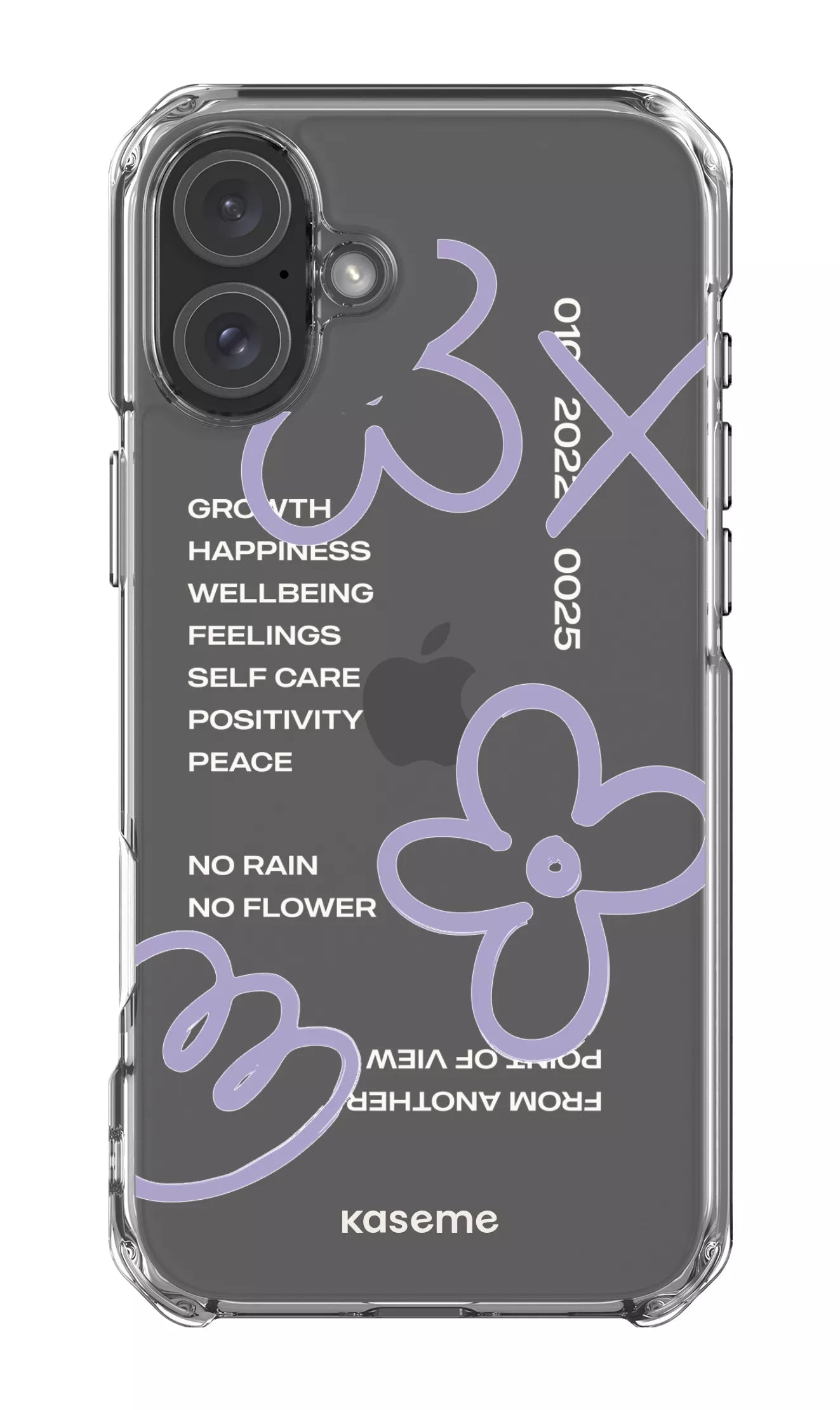 iPhone 16 Plus Clear Case Feelings purple Clear Case -