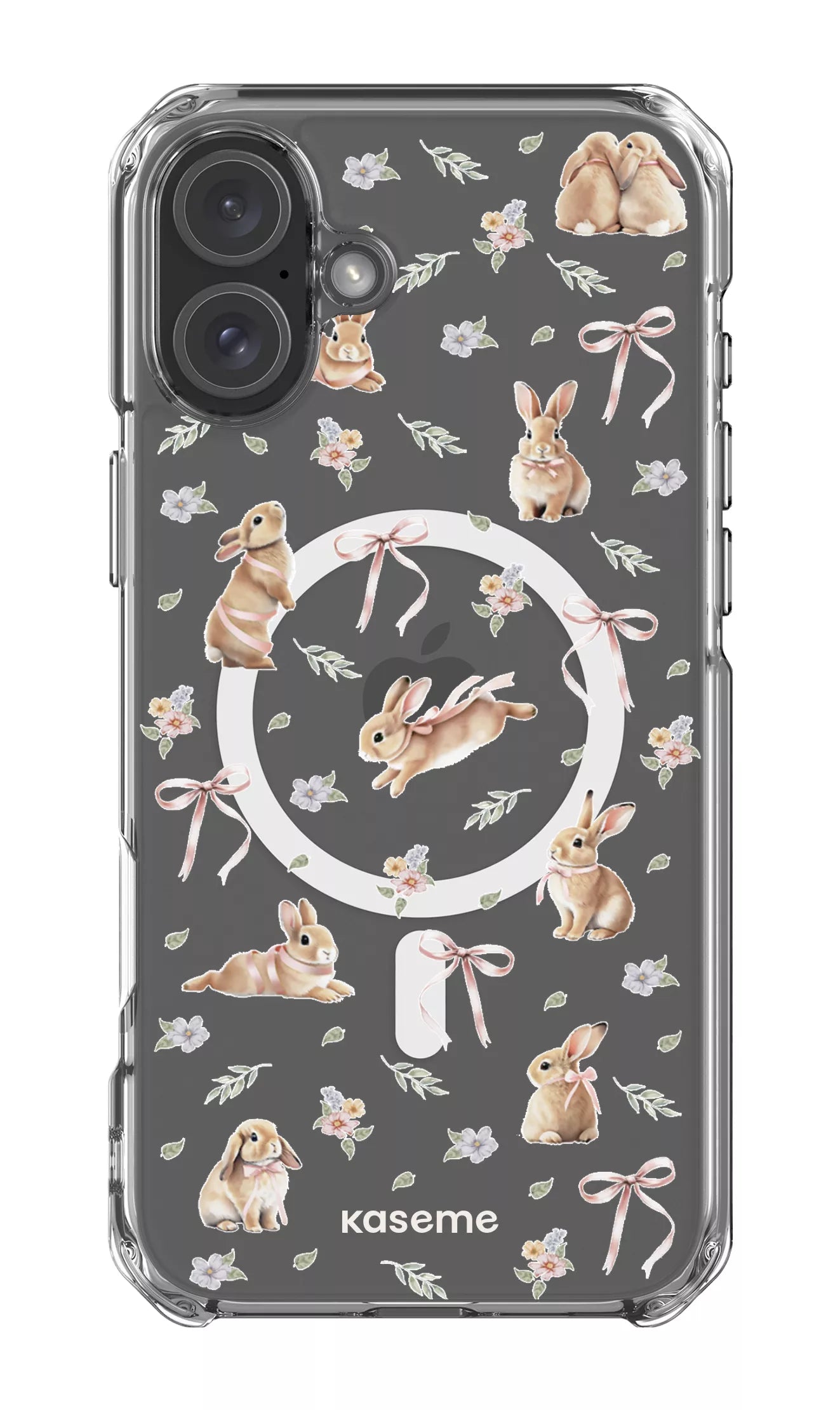 iPhone 16 Plus Clear Case Magsafe Bunny Bloom Clear Case -