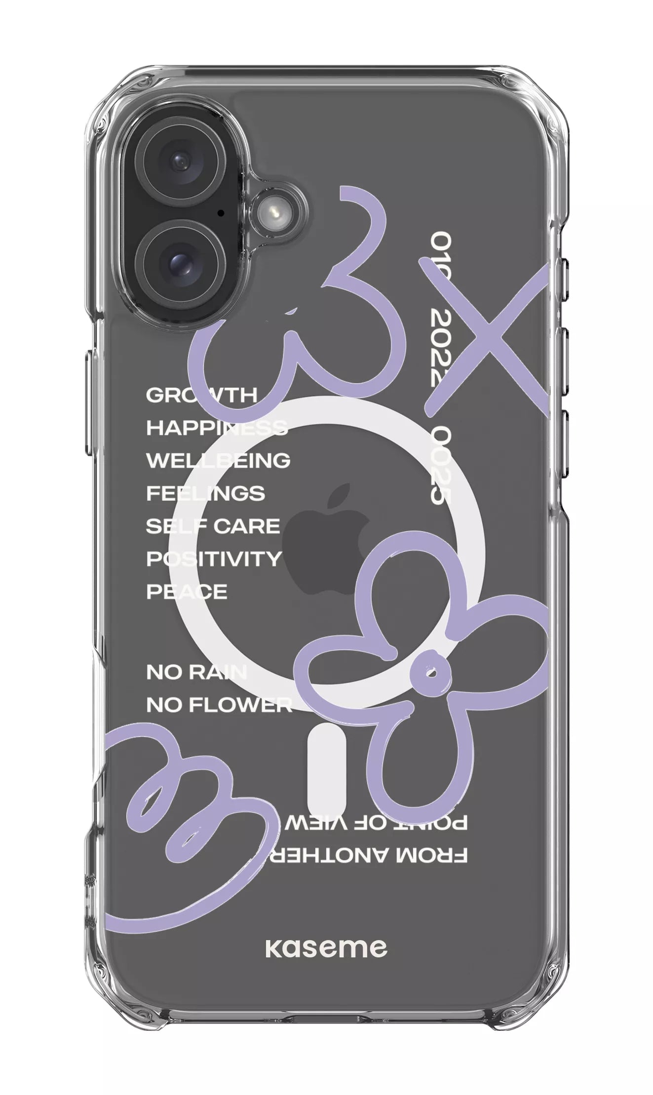 iPhone 16 Plus Clear Case Magsafe Feelings purple Clear Case -