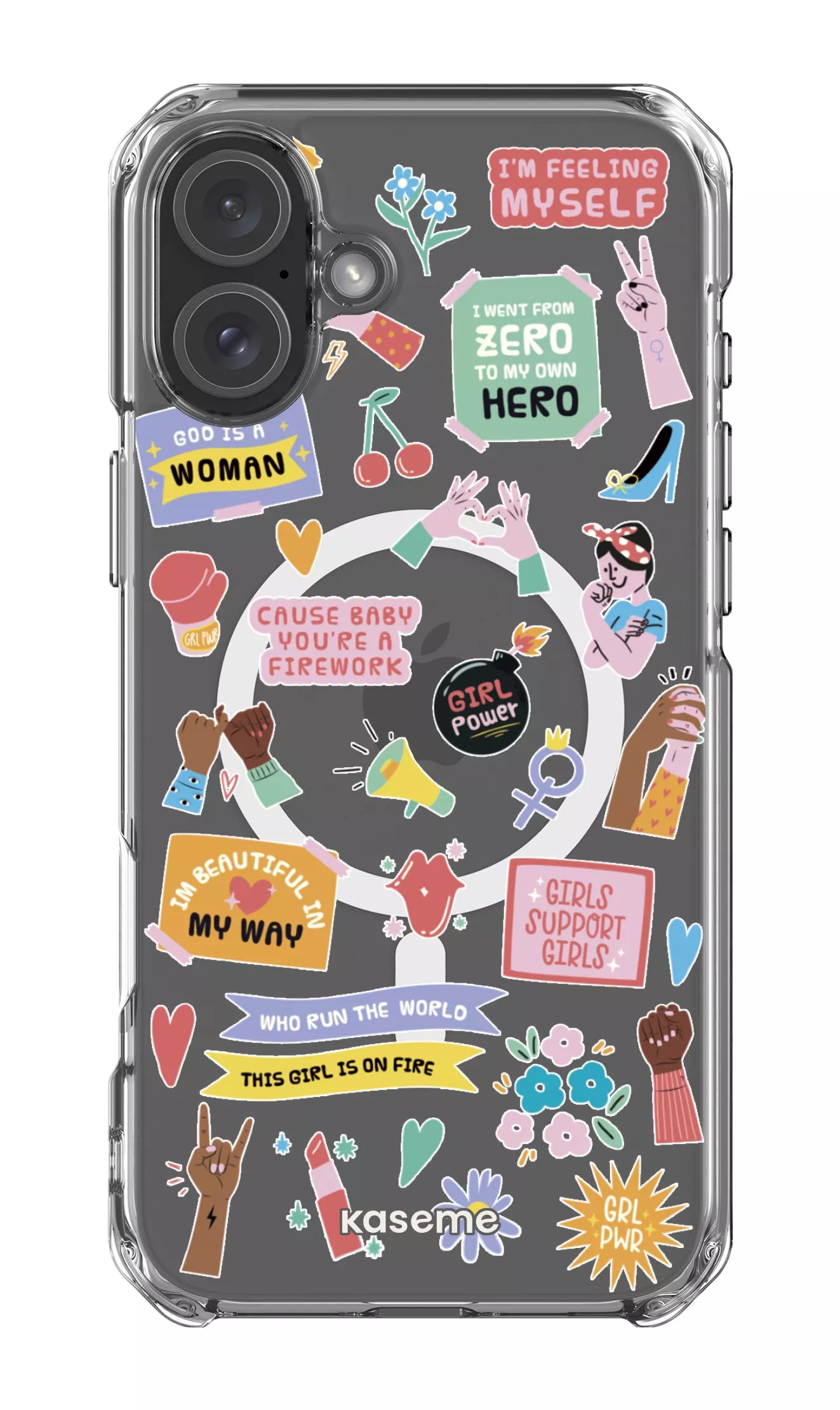 iPhone 16 Plus Clear Case Magsafe Girl Boss Clear Case -