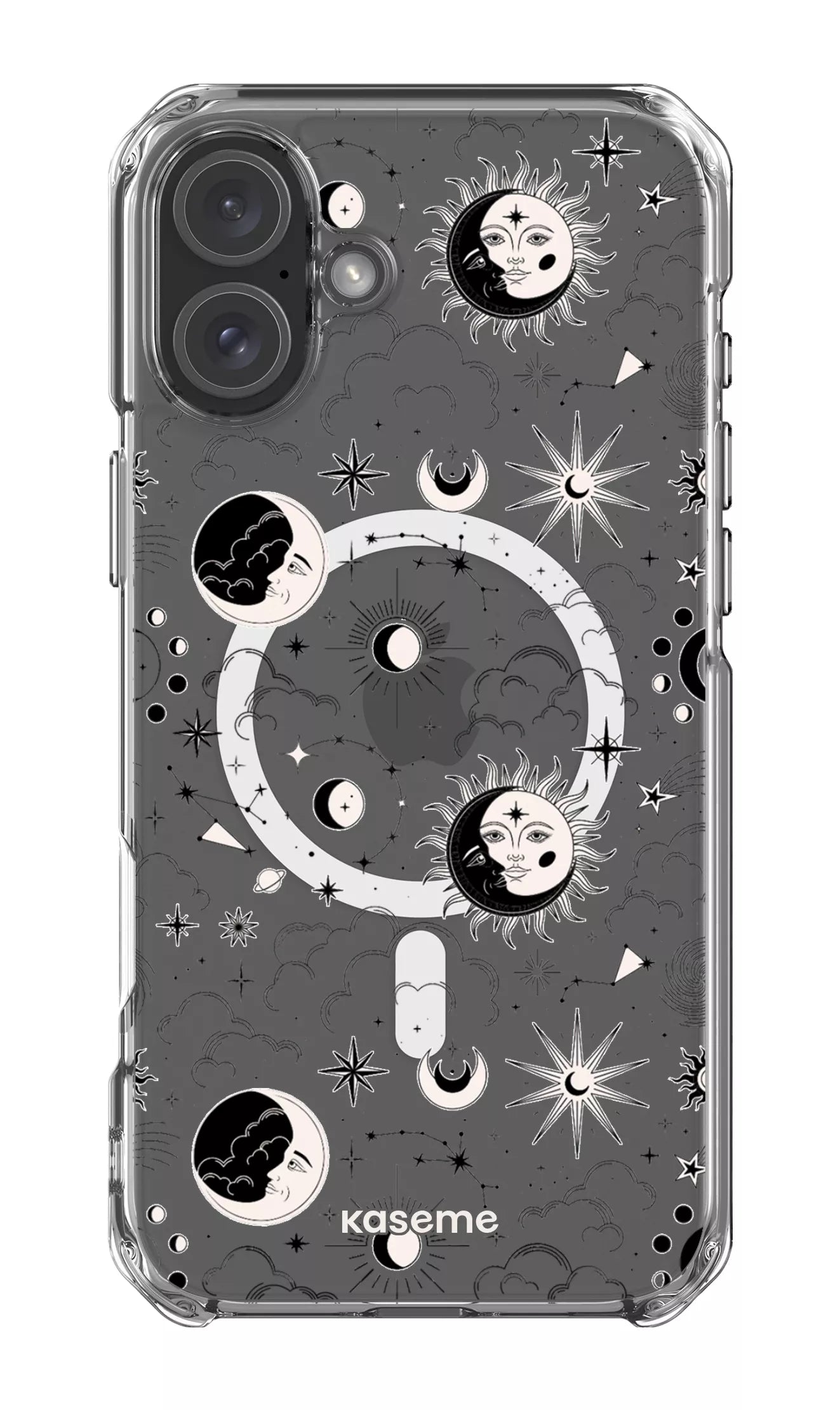 iPhone 16 Plus Clear Case Magsafe Milky Way Black Clear Case -