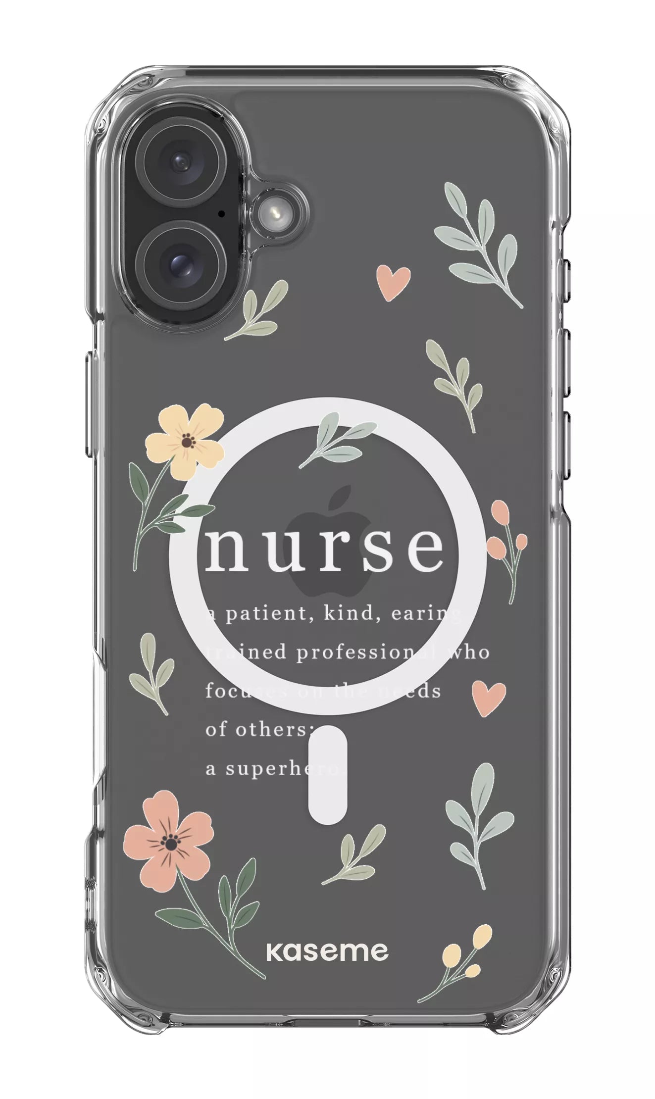 iPhone 16 Plus Clear Case Magsafe With Heart Clear Case -