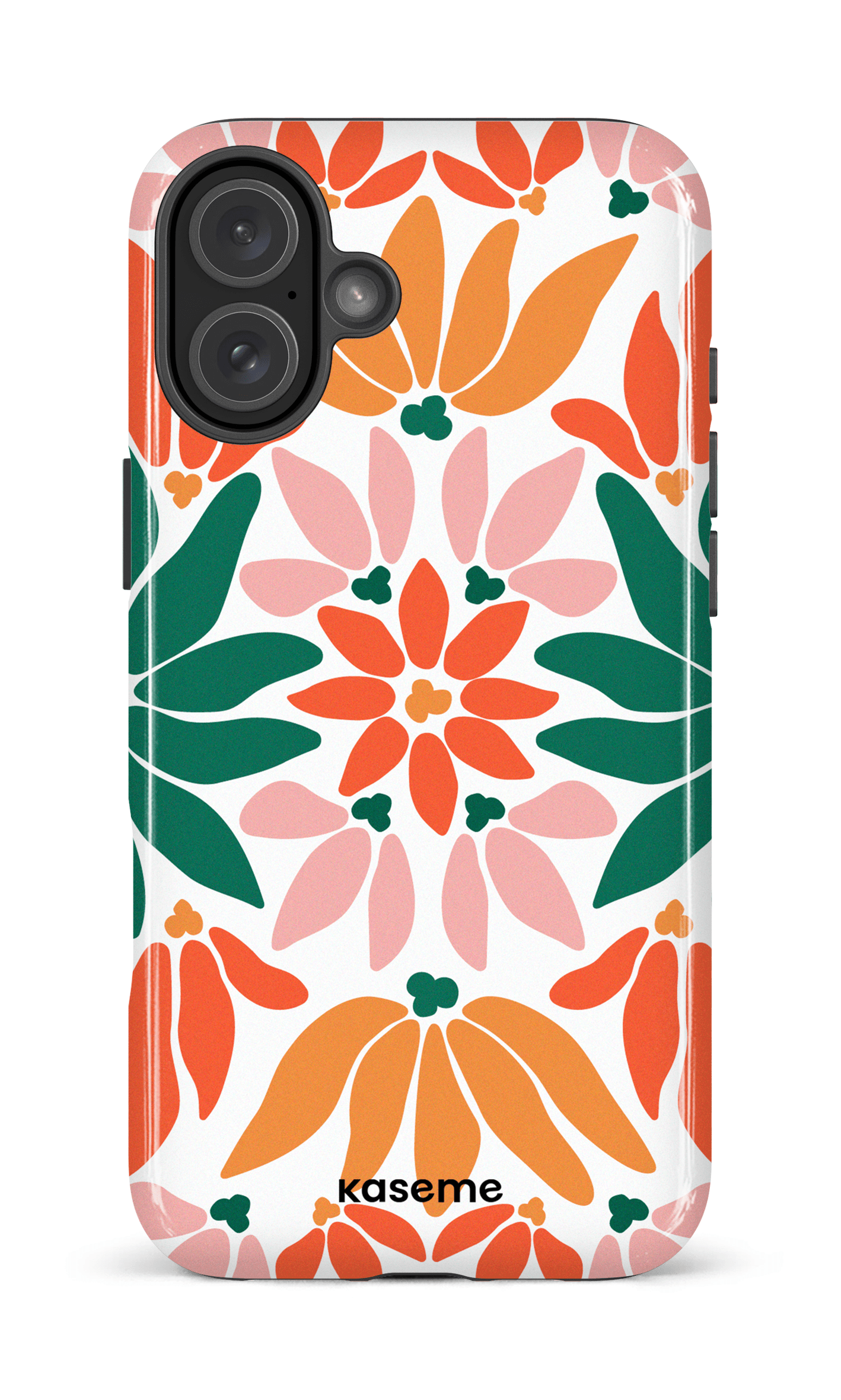 iPhone 16 Plus Impact Case Christmas Bouquet white -