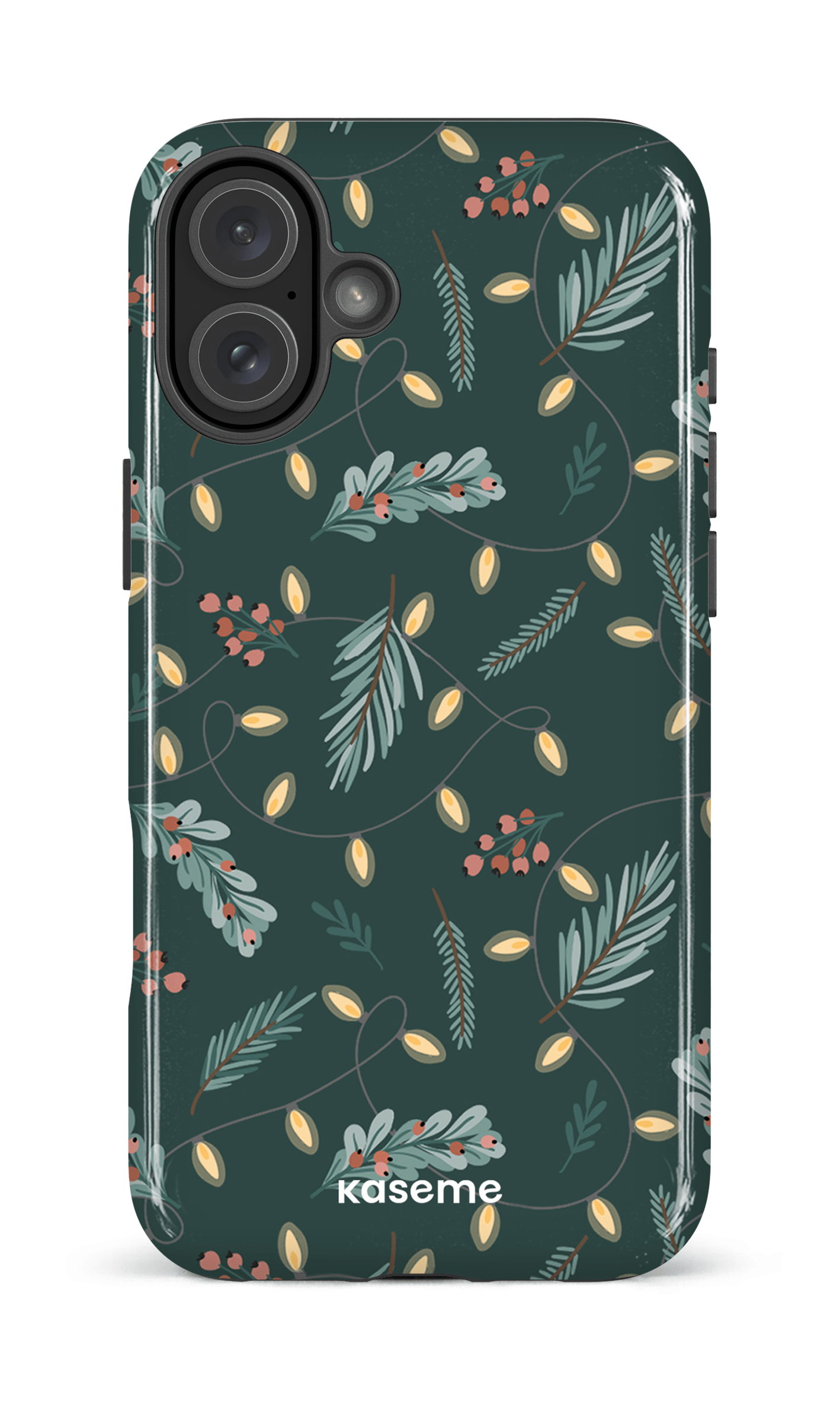 iPhone 16 Plus Impact Case Cozy winter night green -