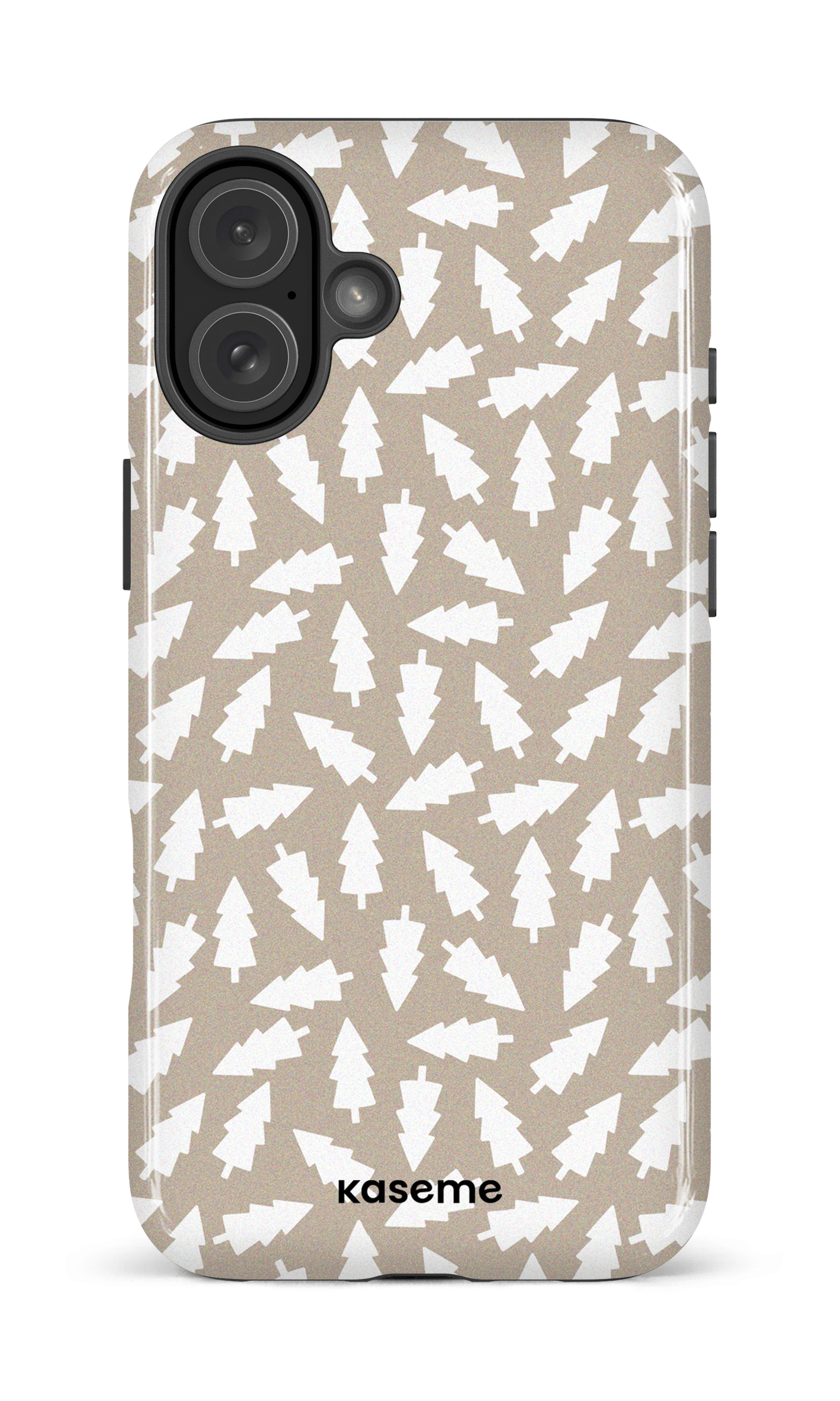 iPhone 16 Plus Impact Case Fir Trees beige -