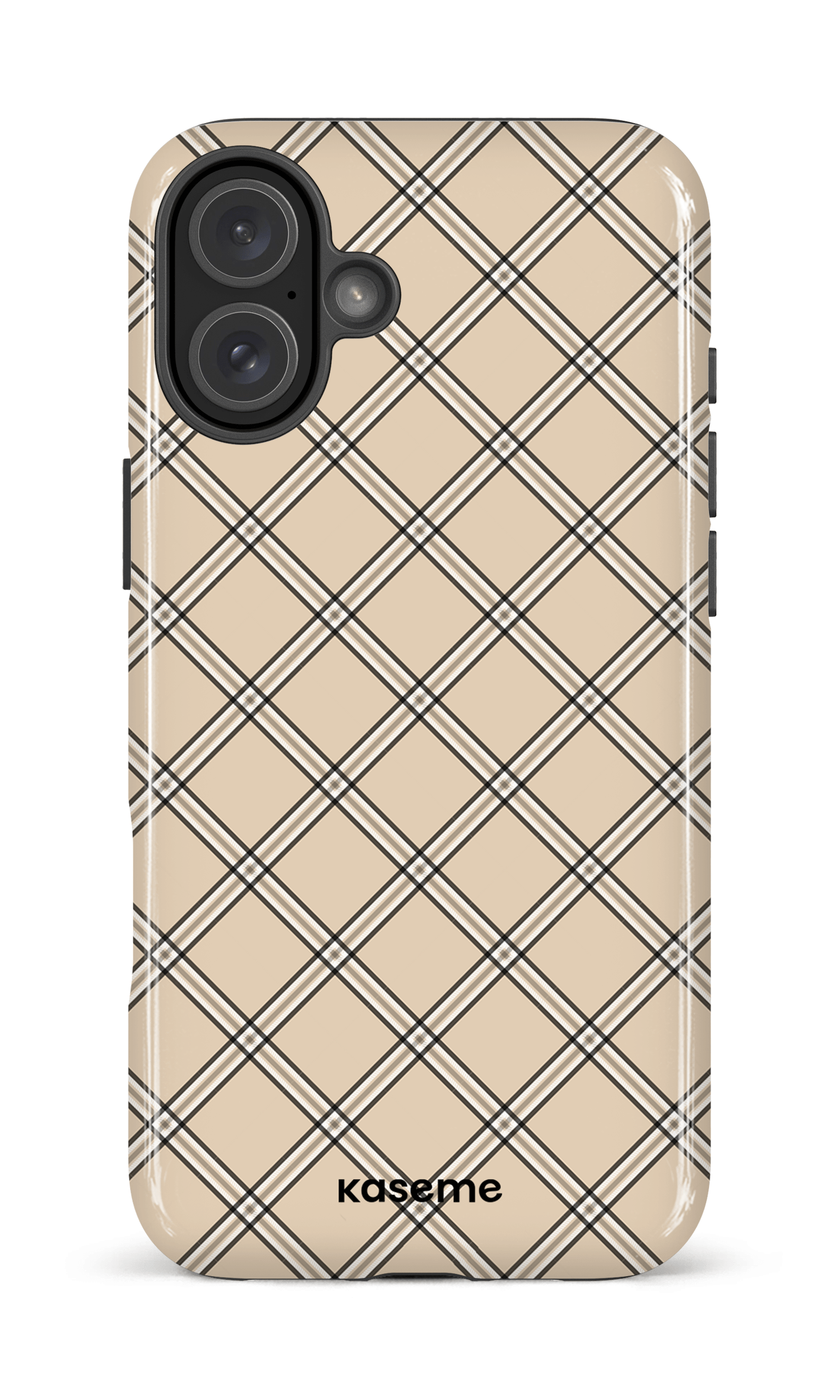 iPhone 16 Plus Impact Case Flannel Beige -