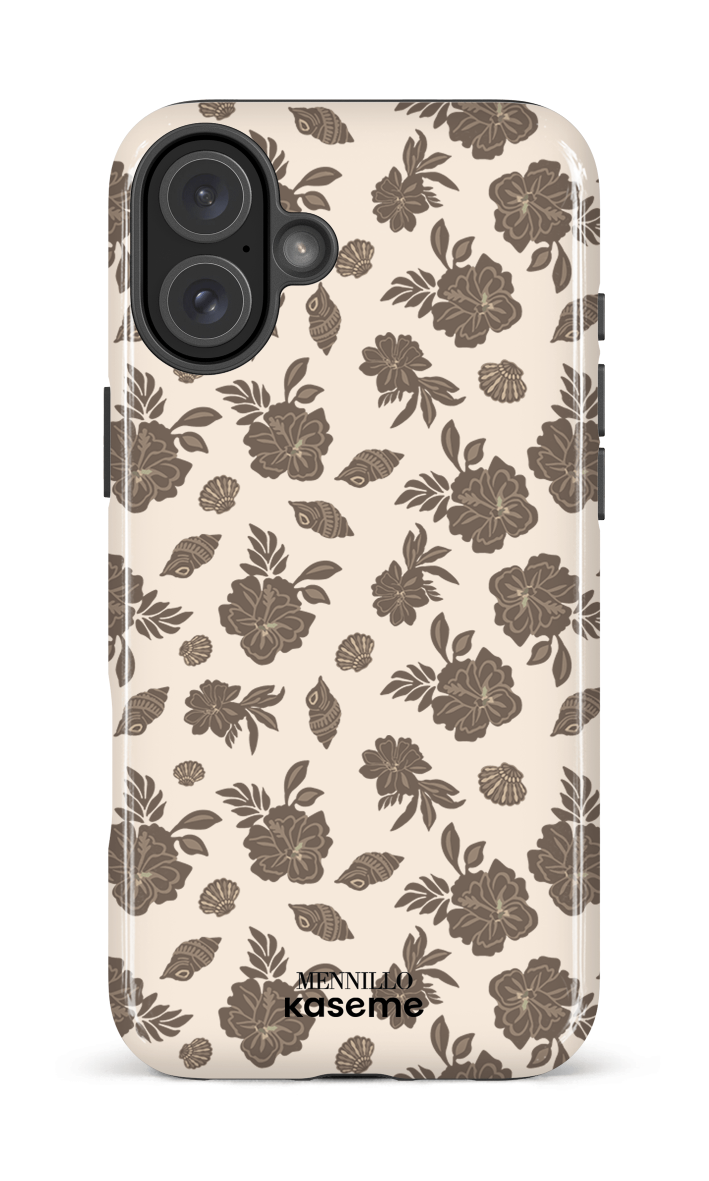 iPhone 16 Plus Impact Case Floral Brown by Mennillo -