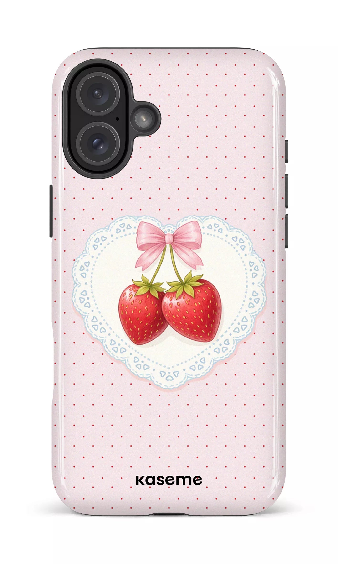 iPhone 16 Plus Impact Case Fresa Lace Pink -
