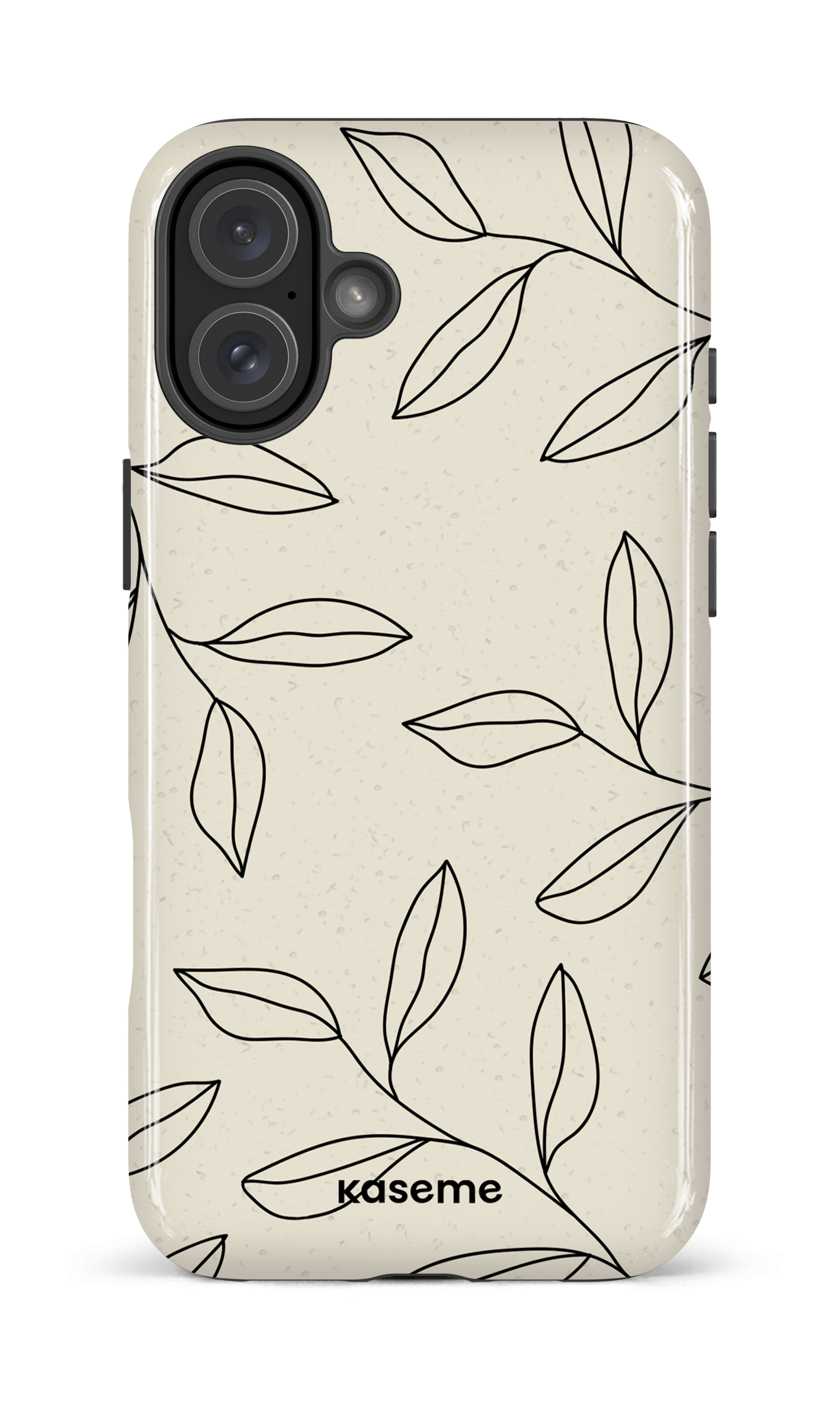 iPhone 16 Plus Impact Case Gloomy Beige and Black -