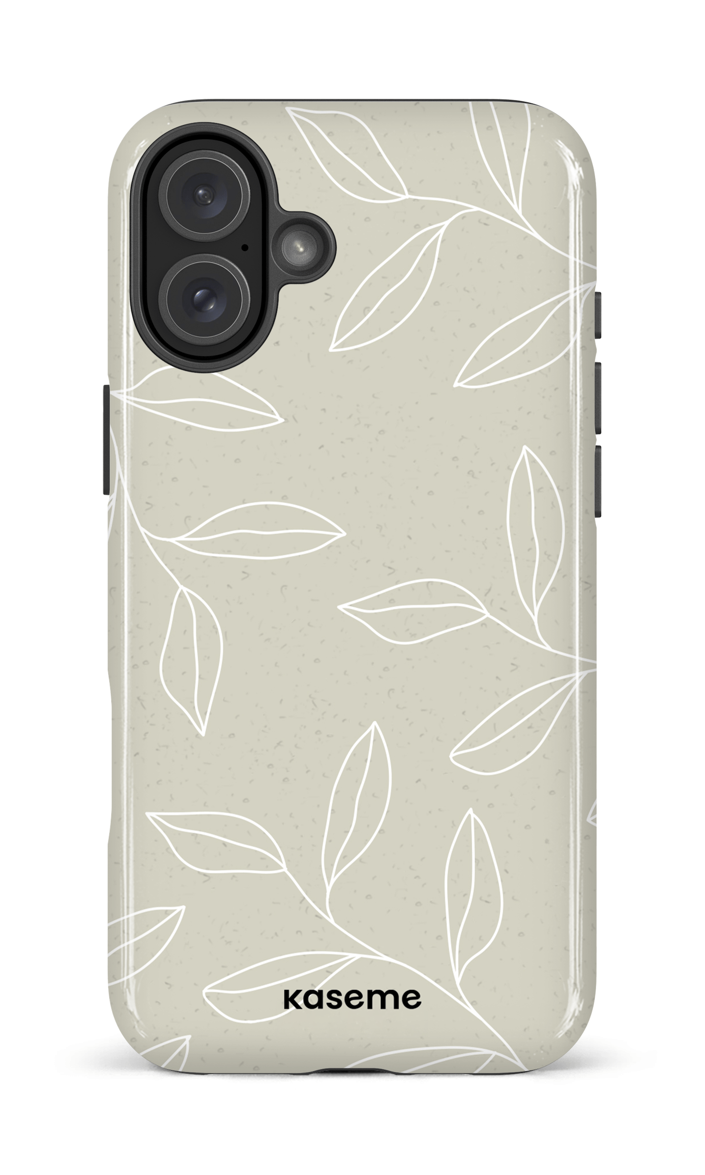 iPhone 16 Plus Impact Case Gloomy Beige and White -