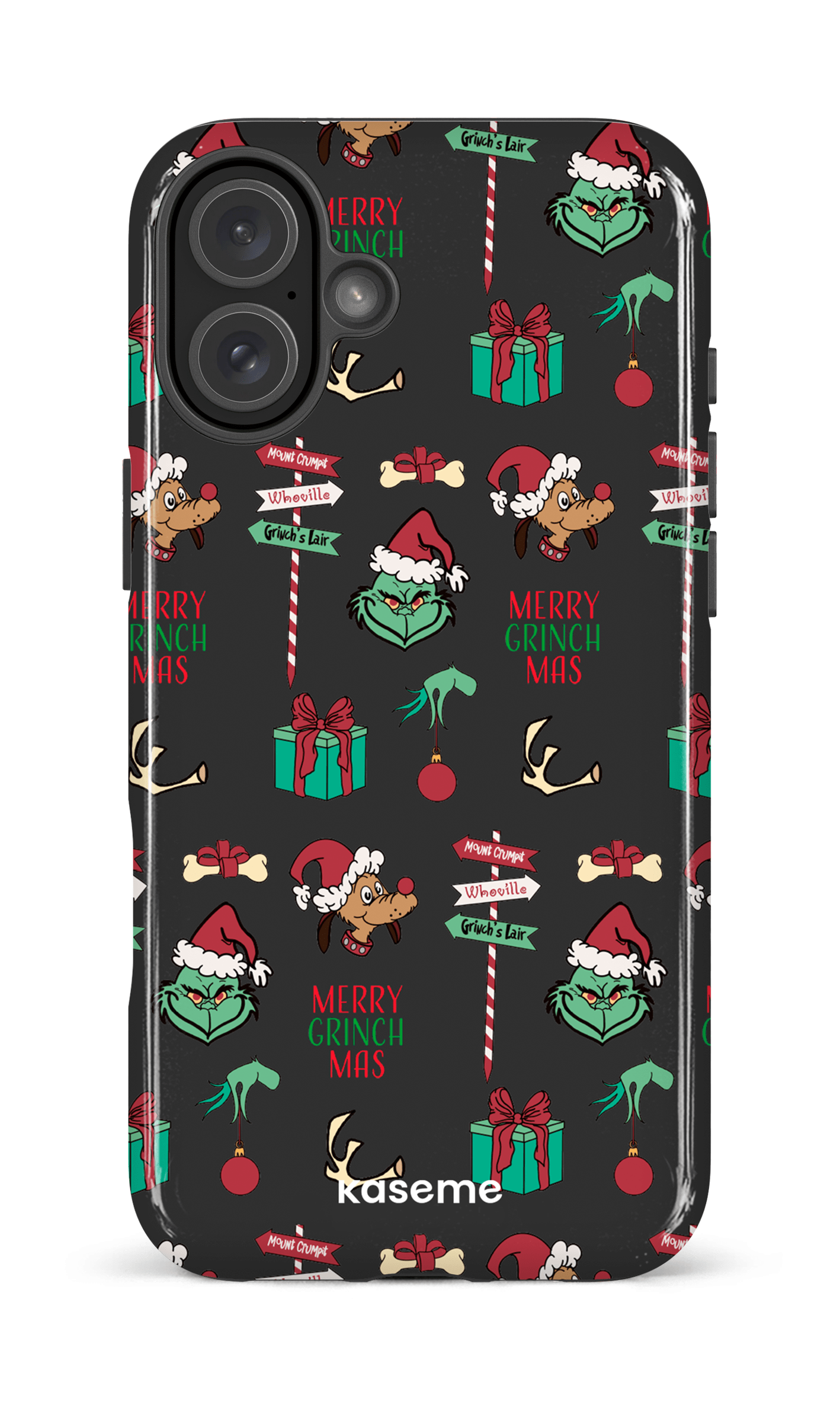 iPhone 16 Plus Impact Case Grinchmas black -
