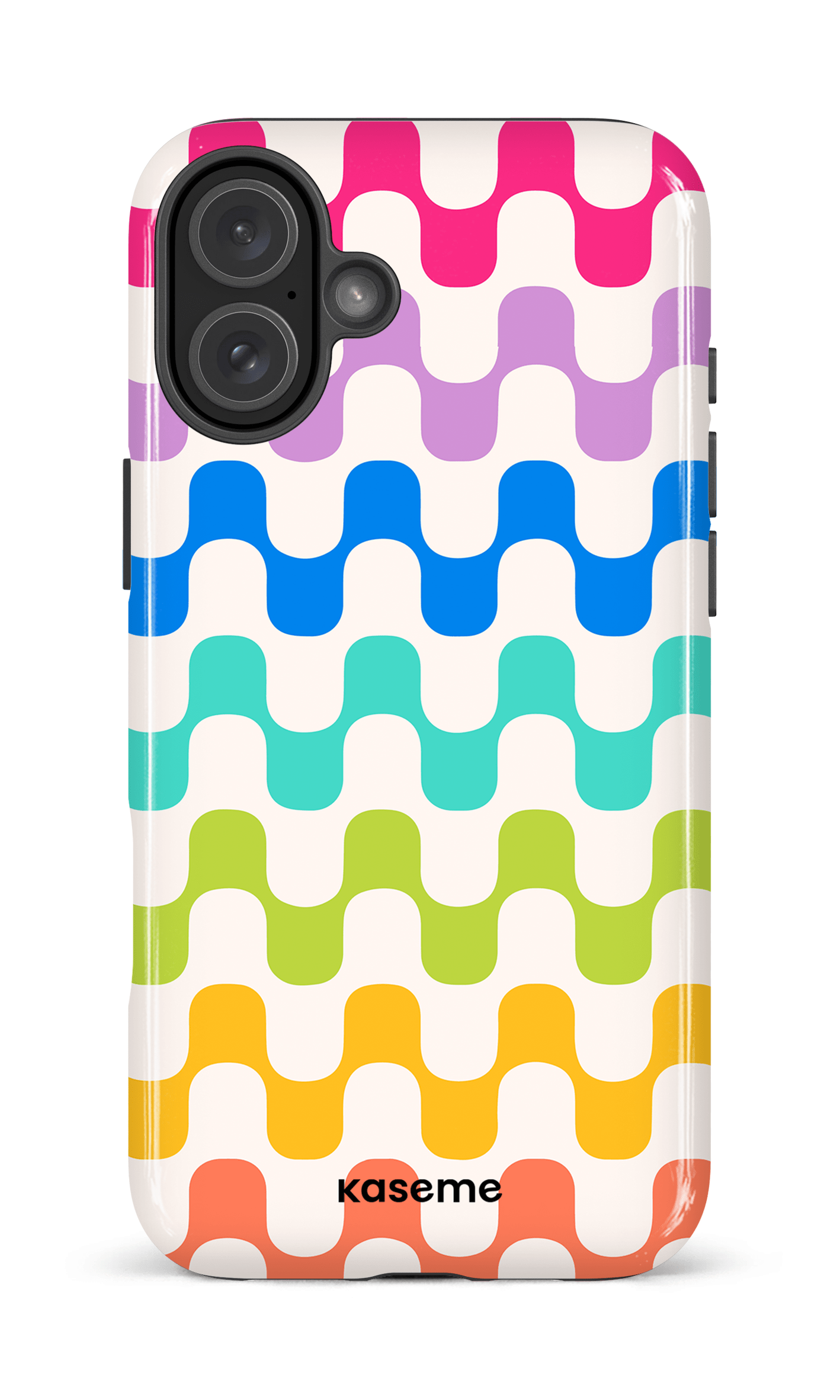 iPhone 16 Plus Impact Case Hippy Rainbow -