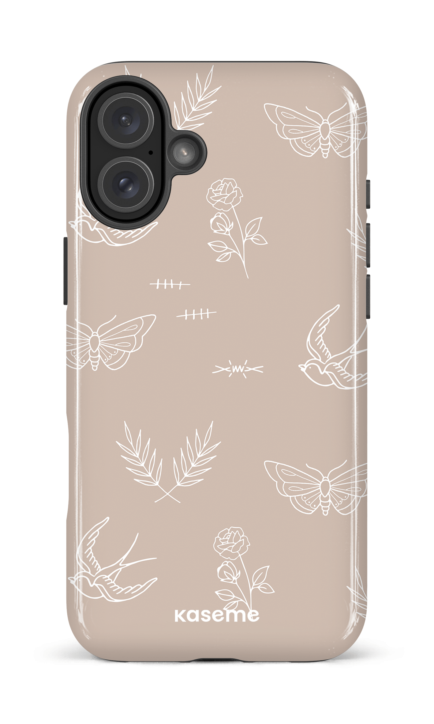 iPhone 16 Plus Impact Case Ink beige -