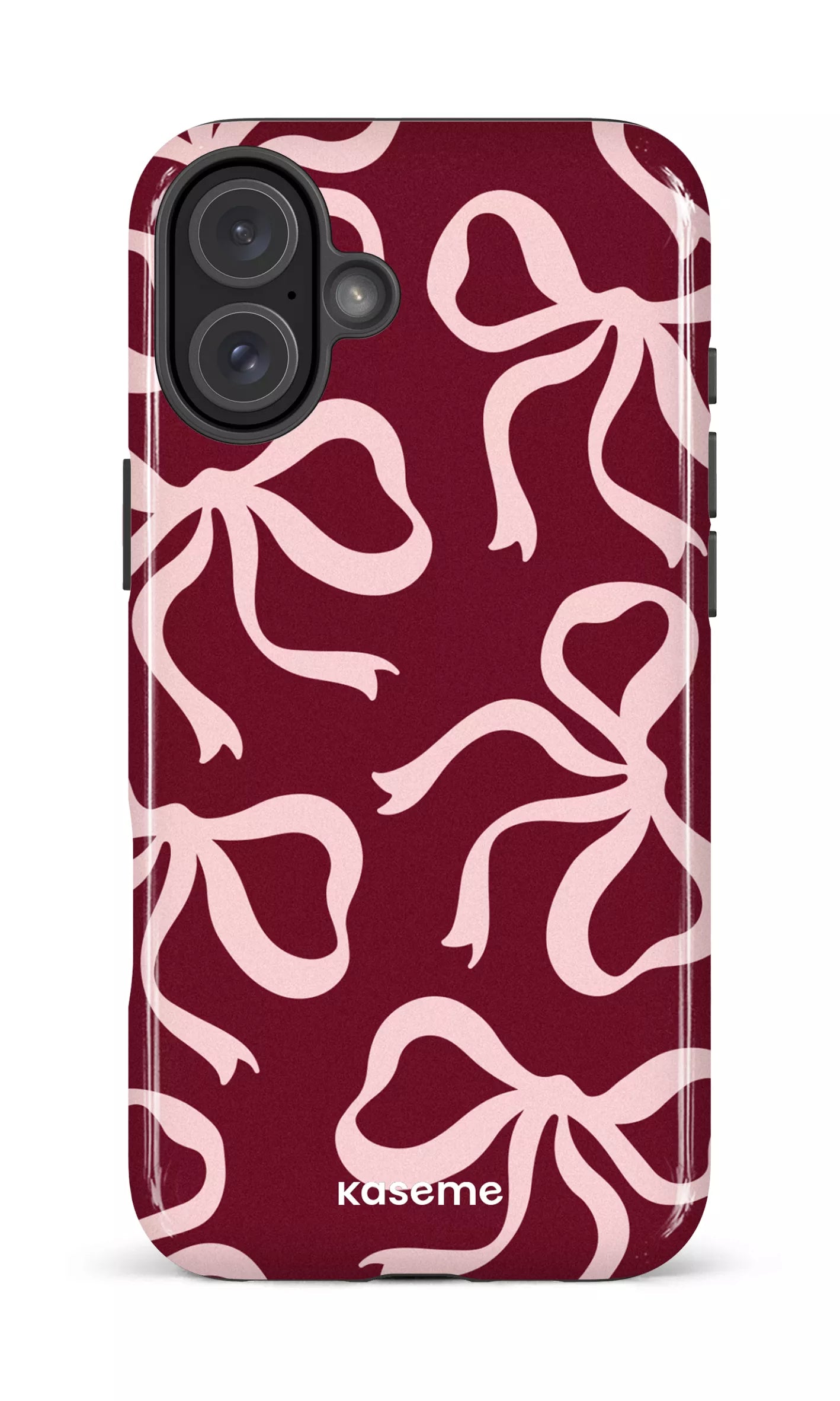 iPhone 16 Plus Impact Case Lace Burgundy & Pink -