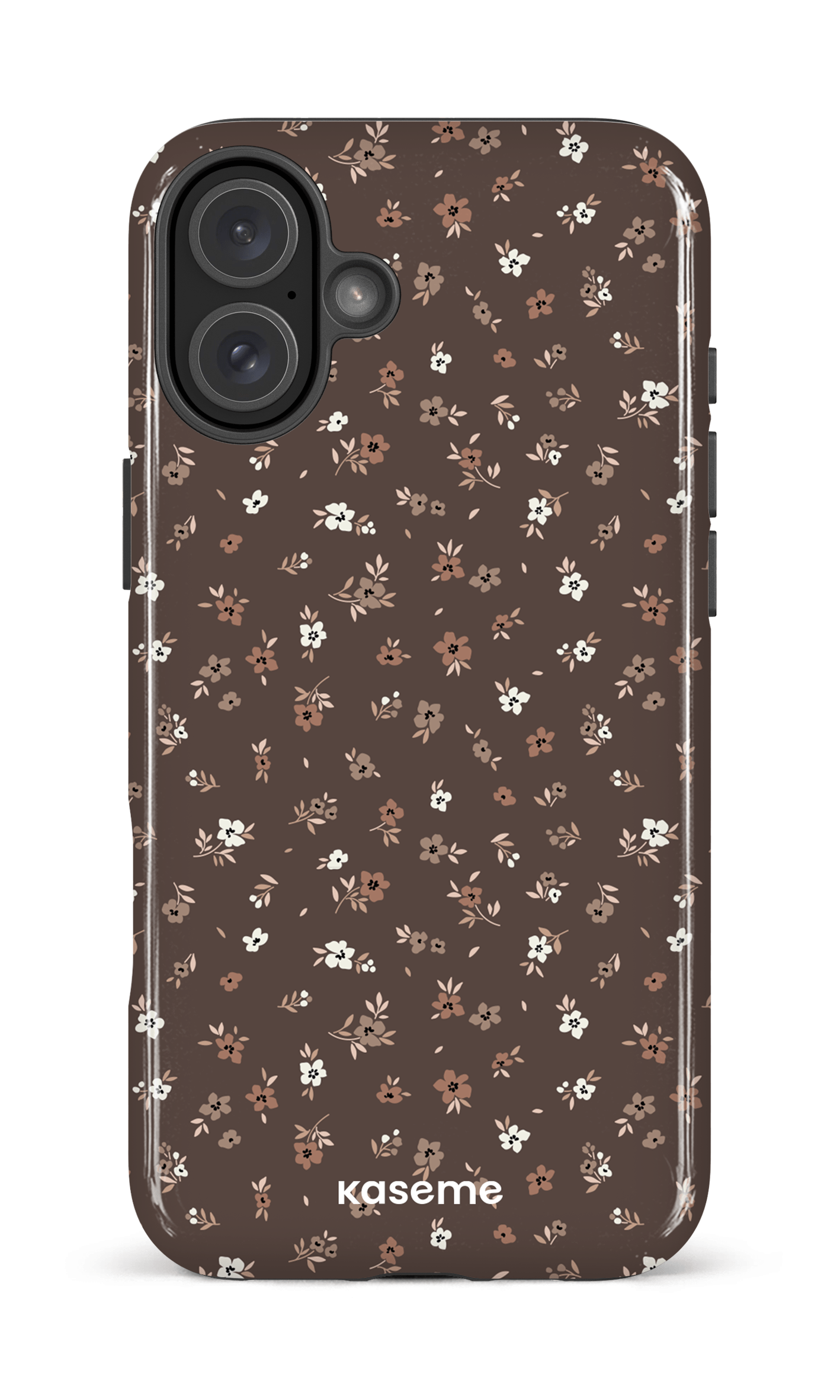 iPhone 16 Plus Impact Case Porcelain blossom Mocha -