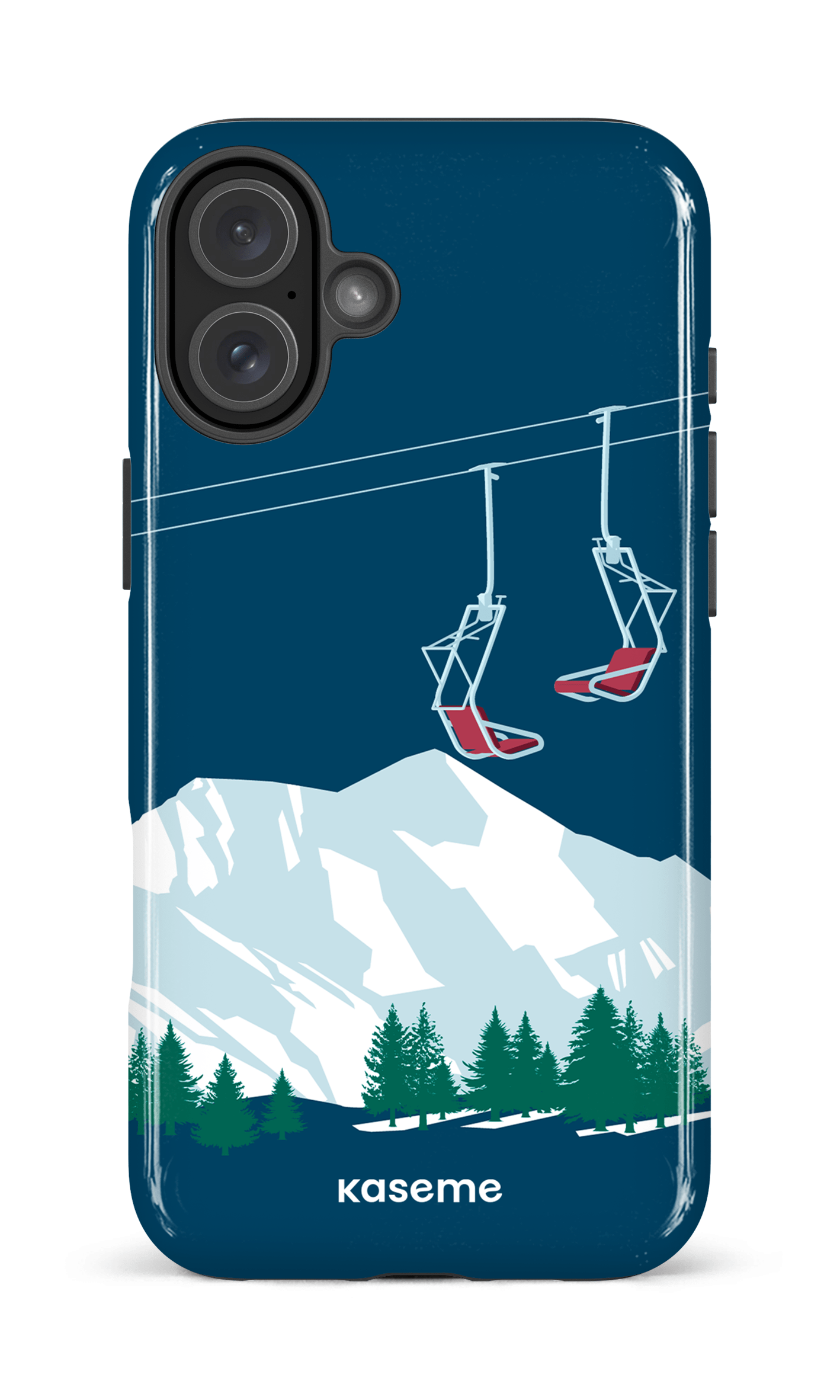 iPhone 16 Plus Impact Case Ski Lift Blue -