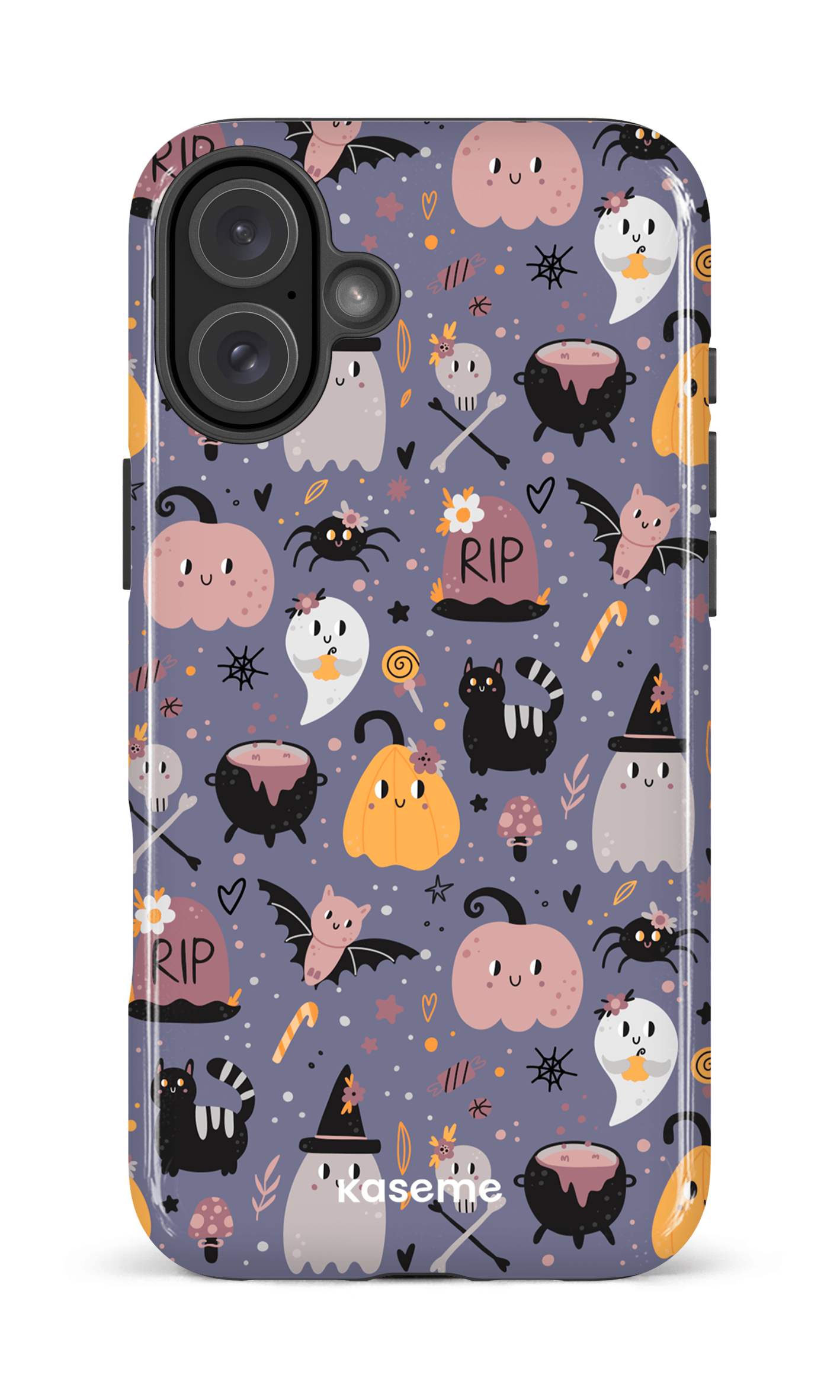 iPhone 16 Plus Impact Case Trick or Threat Purple -