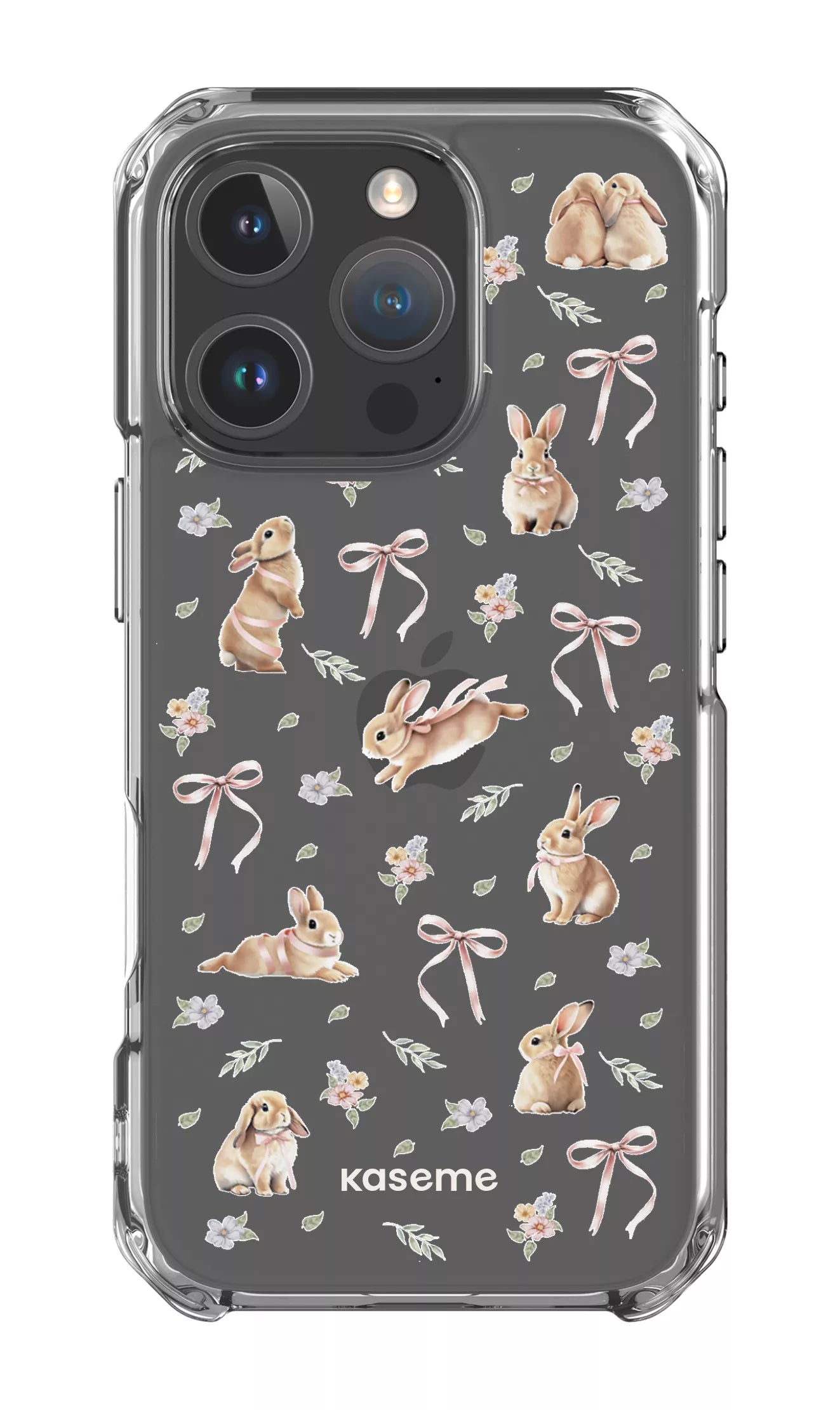 iPhone 16 Pro Clear Case Bunny Bloom Clear Case -