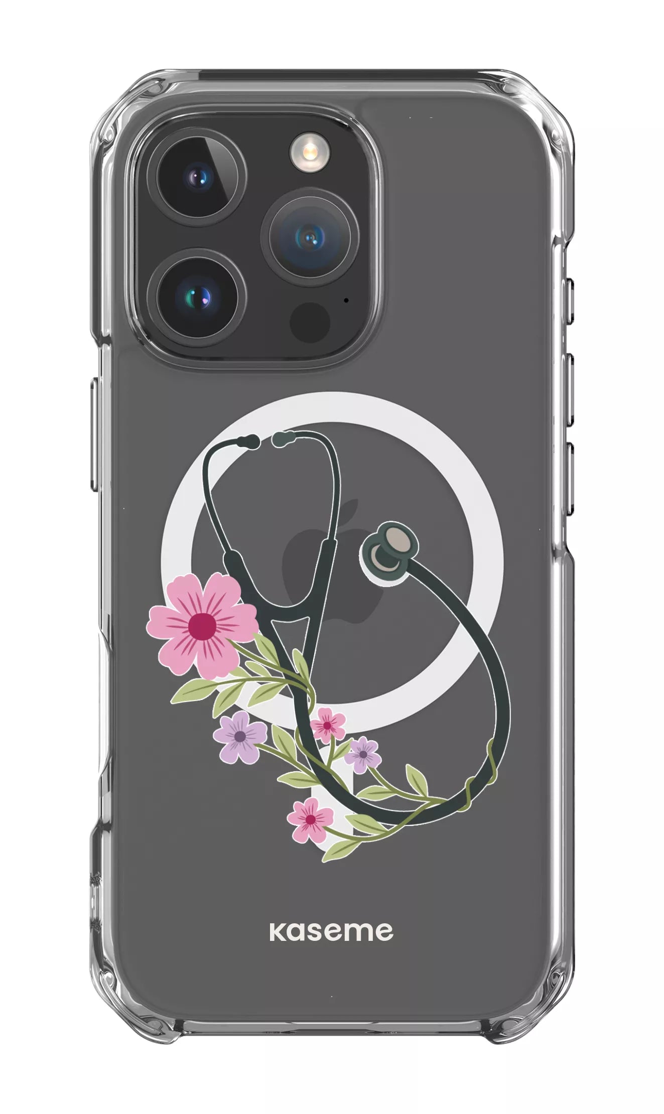 iPhone 16 Pro Clear Case Magsafe Blossom Beat Clear Case -