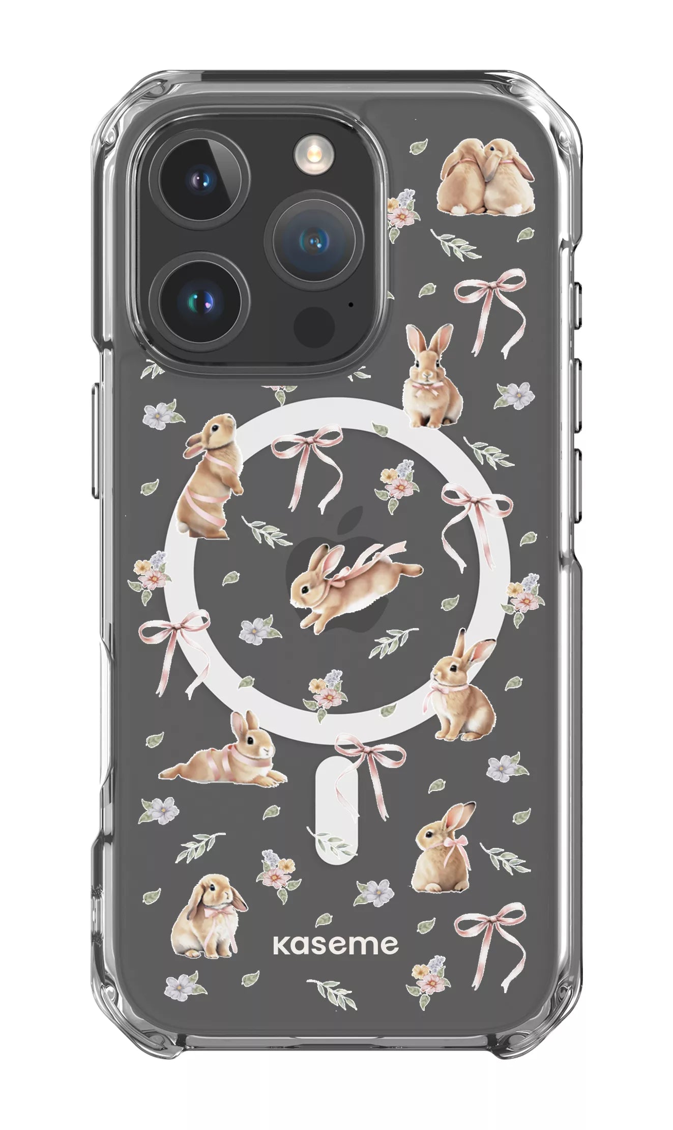 iPhone 16 Pro Clear Case Magsafe Bunny Bloom Clear Case -