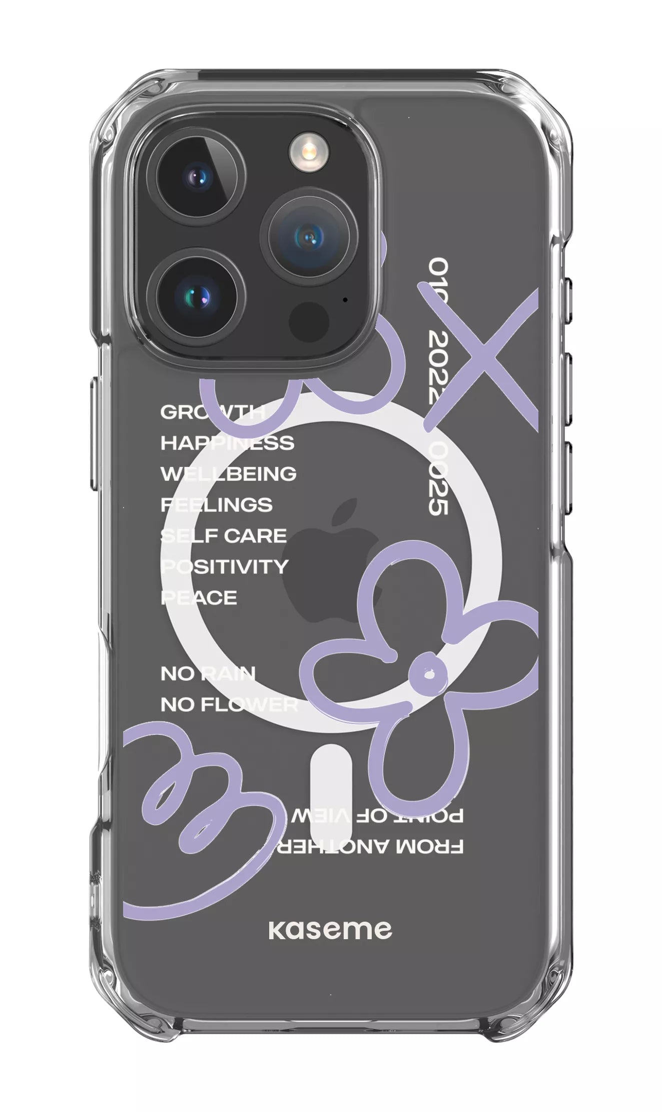 iPhone 16 Pro Clear Case Magsafe Feelings purple Clear Case -