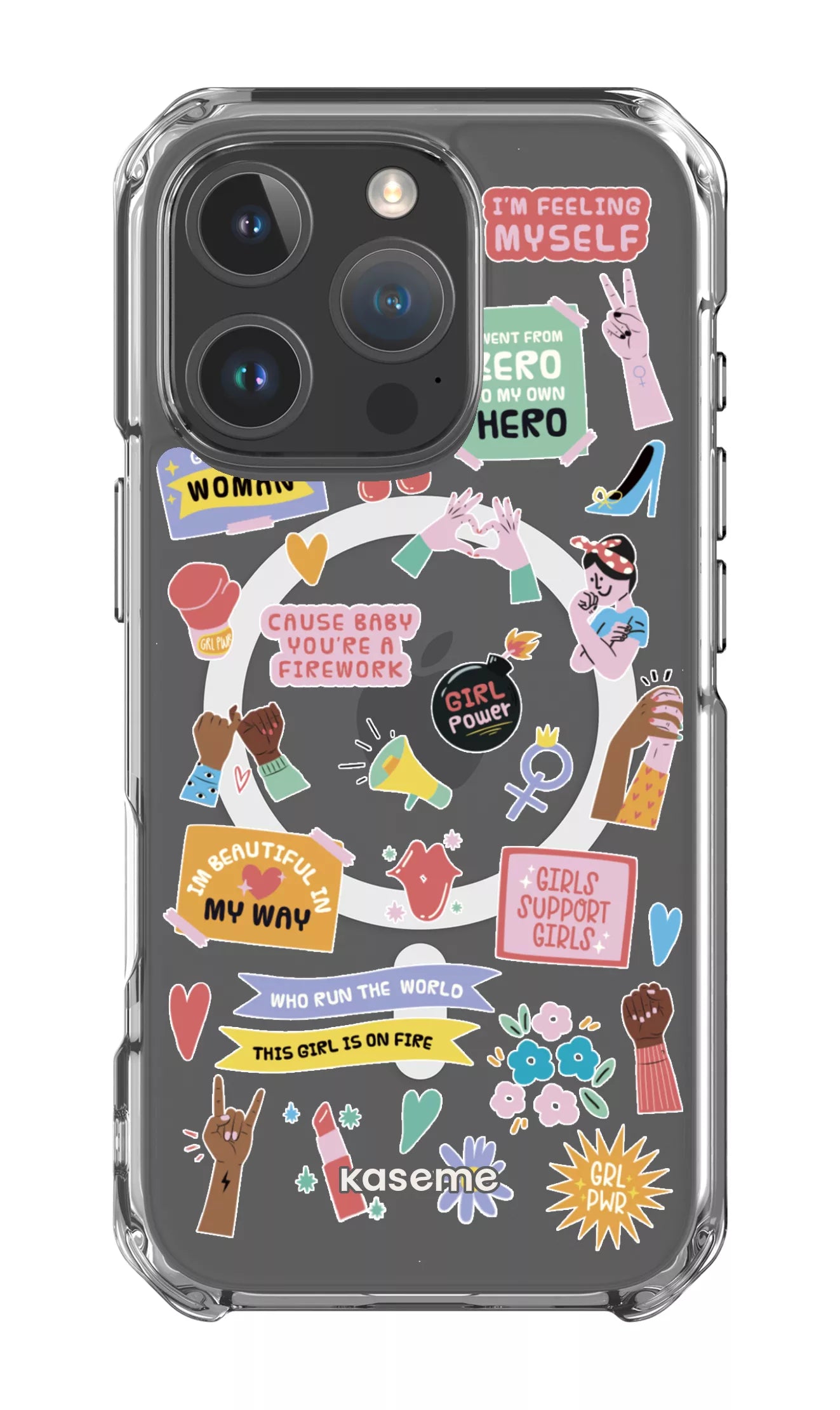 iPhone 16 Pro Clear Case Magsafe Girl Boss Clear Case -