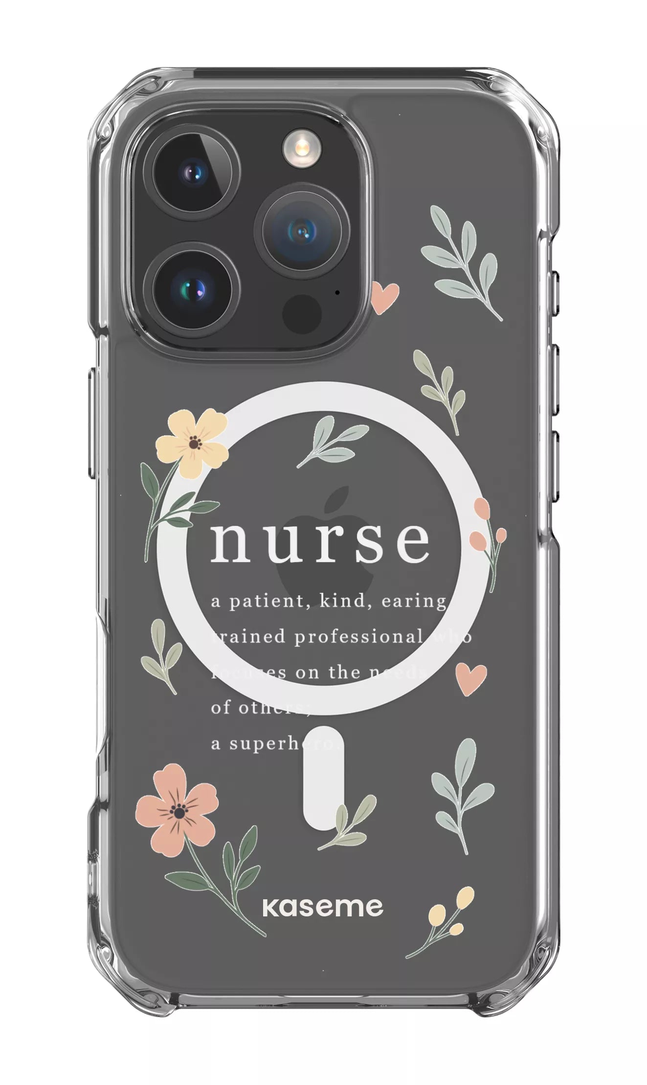 iPhone 16 Pro Clear Case Magsafe With Heart Clear Case -