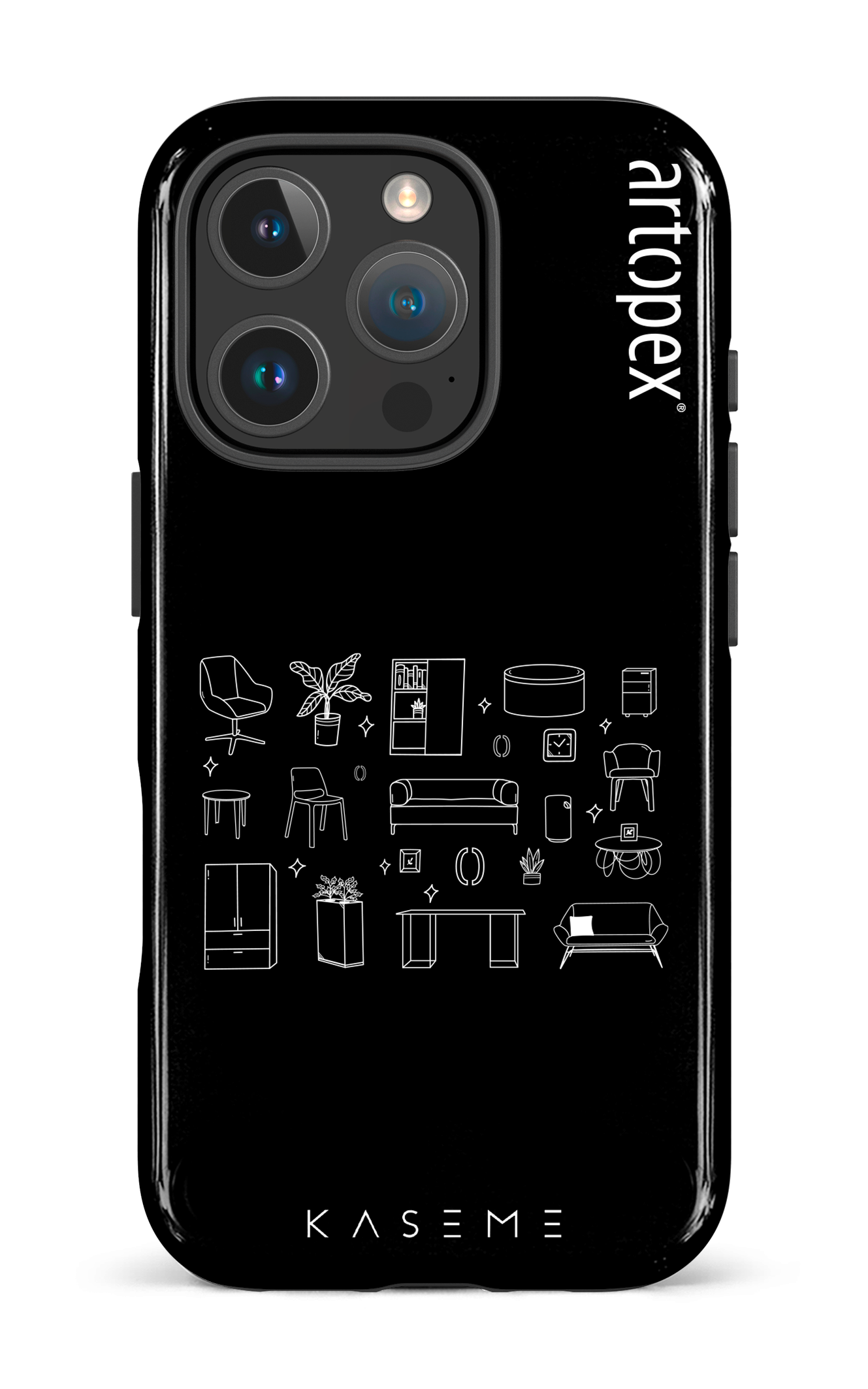 iPhone 16 Pro Impact Case L'essentiel noir par Artopex -